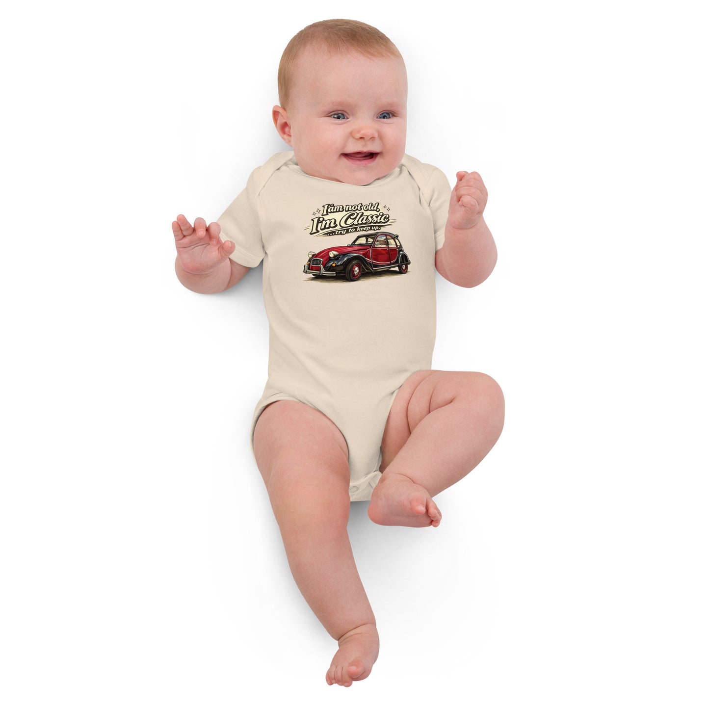 Baby Bodysuit 2CV Charleston – “I’m Classic” Retro Illustratie | Classic Collectie