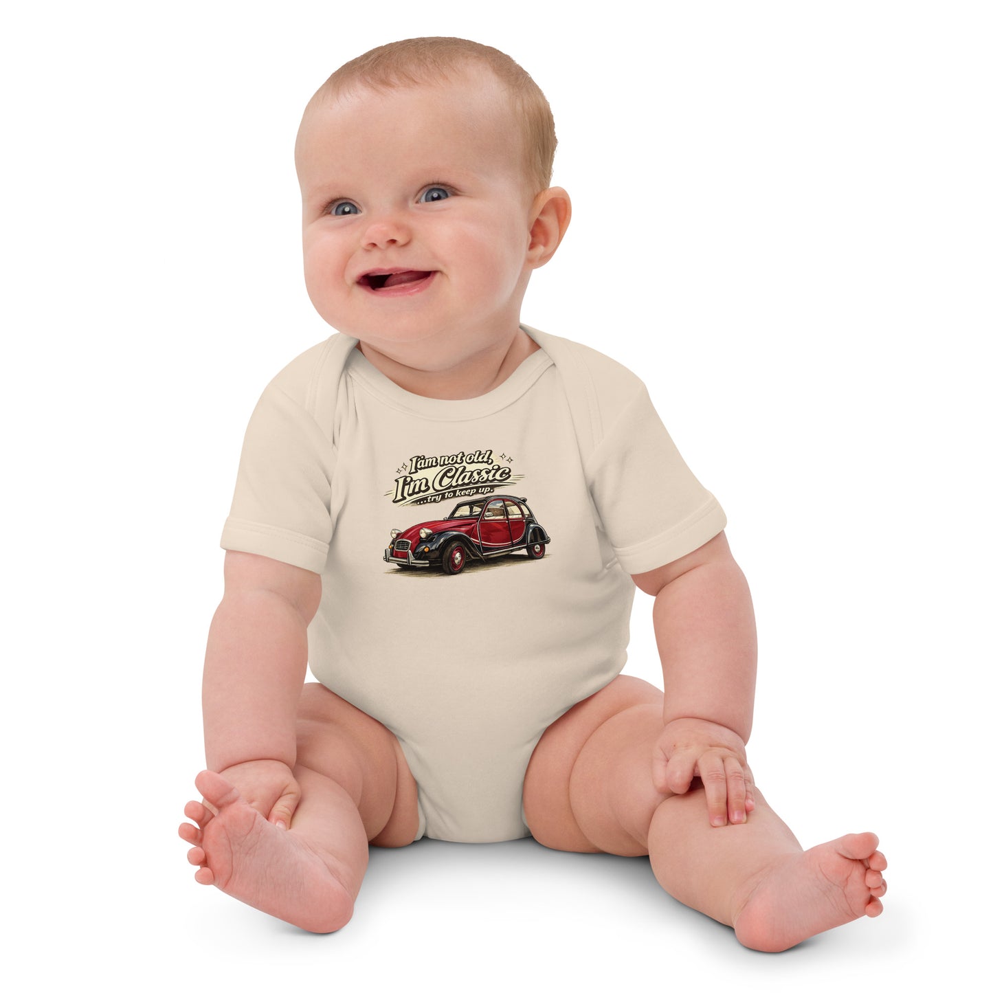 Baby Bodysuit 2CV Charleston – “I’m Classic” Retro Illustratie | Classic Collectie