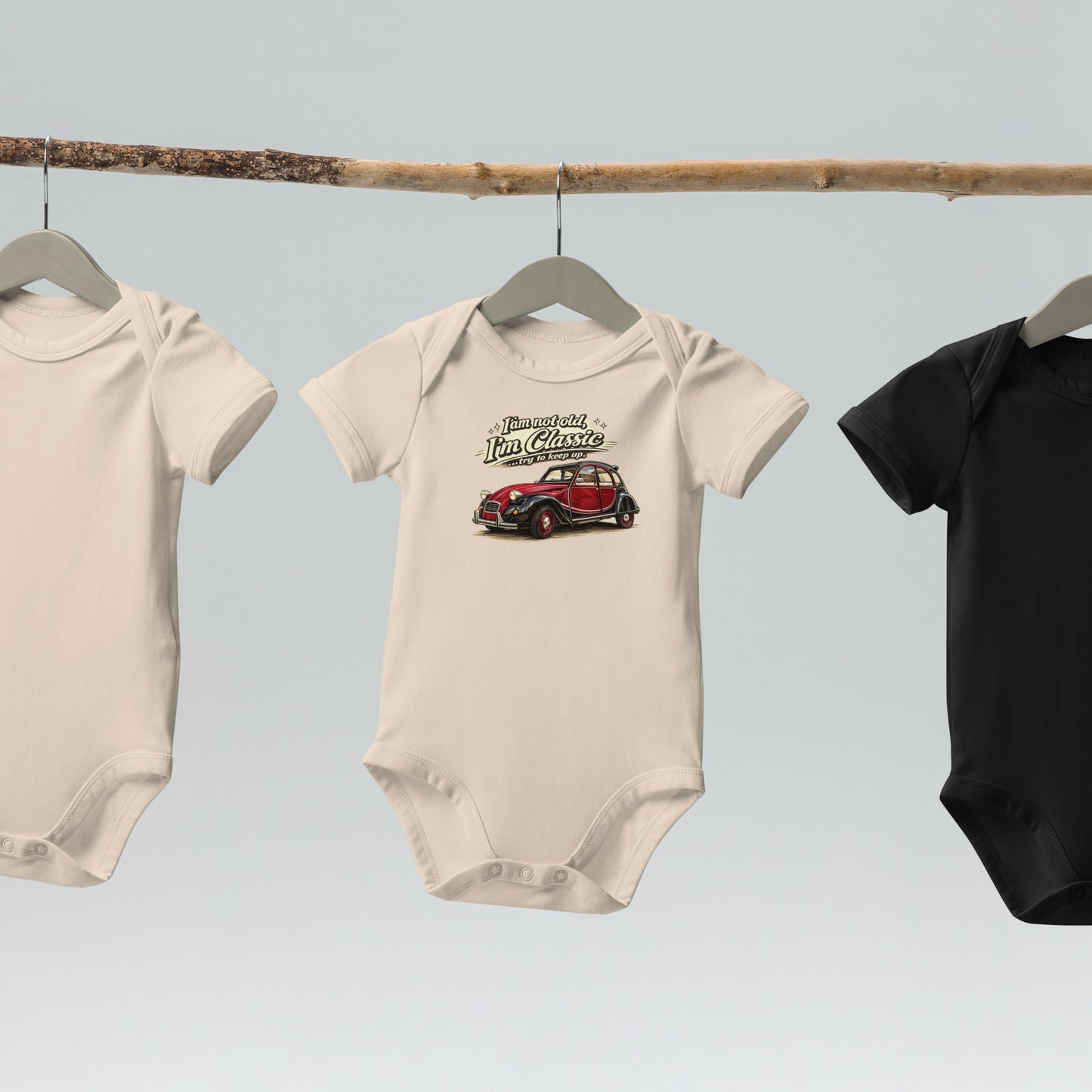 Baby Bodysuit 2CV Charleston – “I’m Classic” Retro Illustratie | Classic Collectie