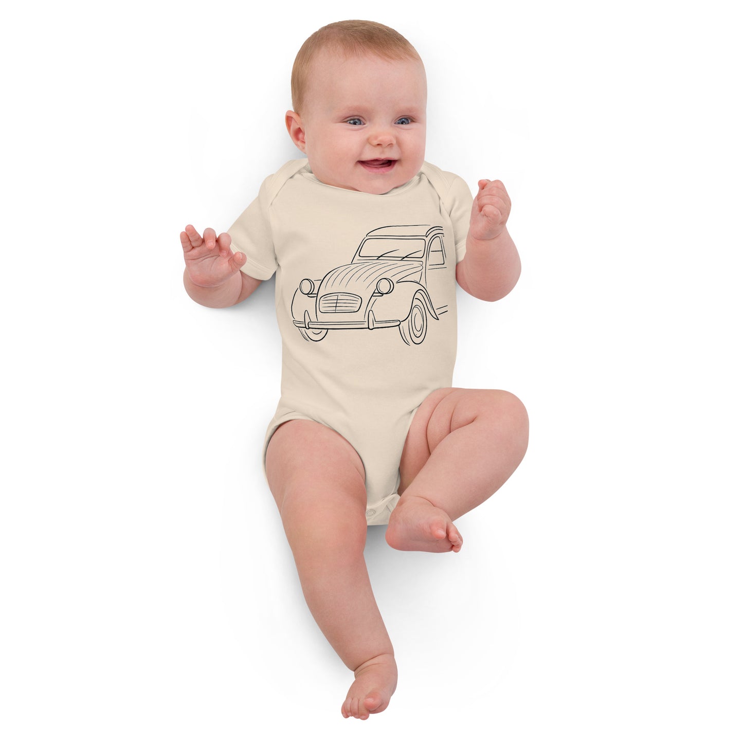 Baby Romper "2CV Line Art" – Organic Cotton | Citroën 2CV Collection