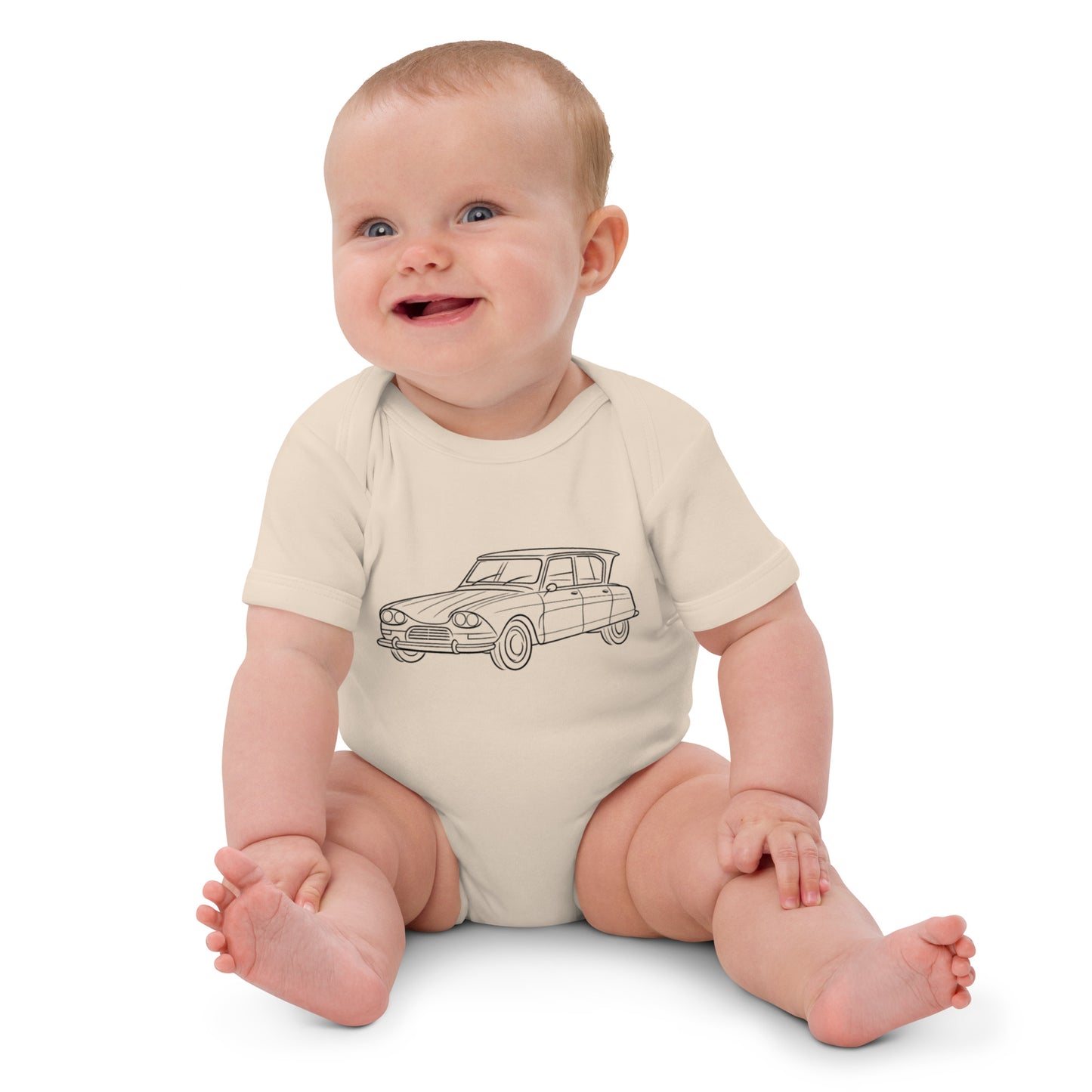Combinaison Bébé « Citroën AMI6 Line Art » – Coton Bio | Collection AMI6