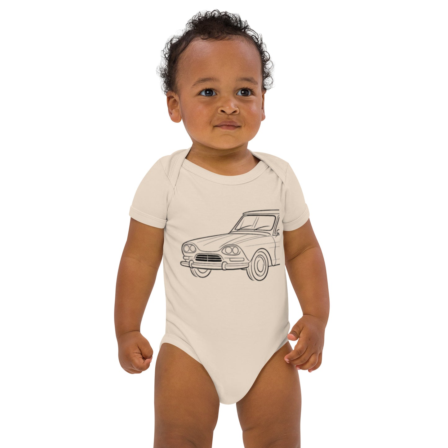 Baby Romper “Citroën AMI8 Line Art” – Biologisch Katoen | AMI8 Collectie