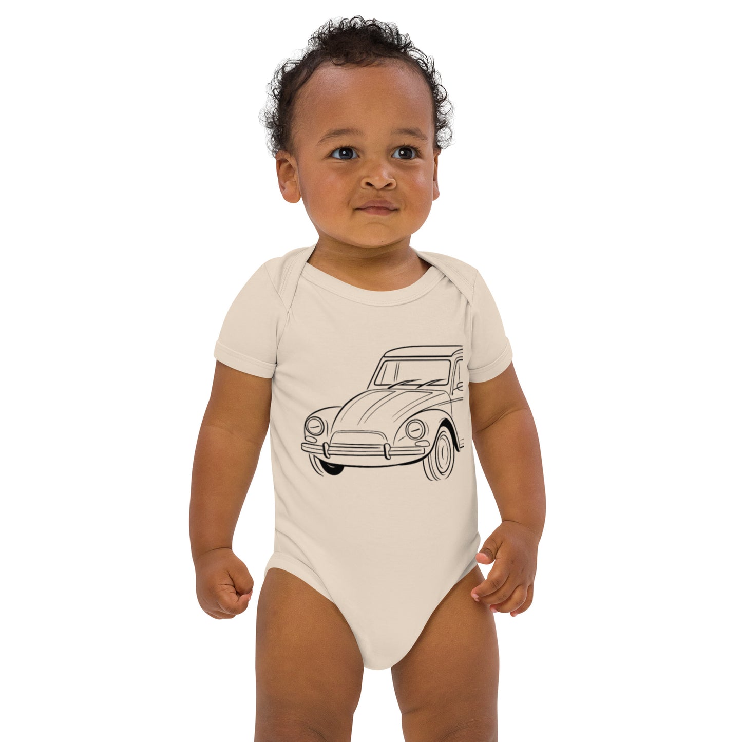 Baby Romper “Citroën Dyane Line Art” – Biologisch Katoen | Dyane Collectie