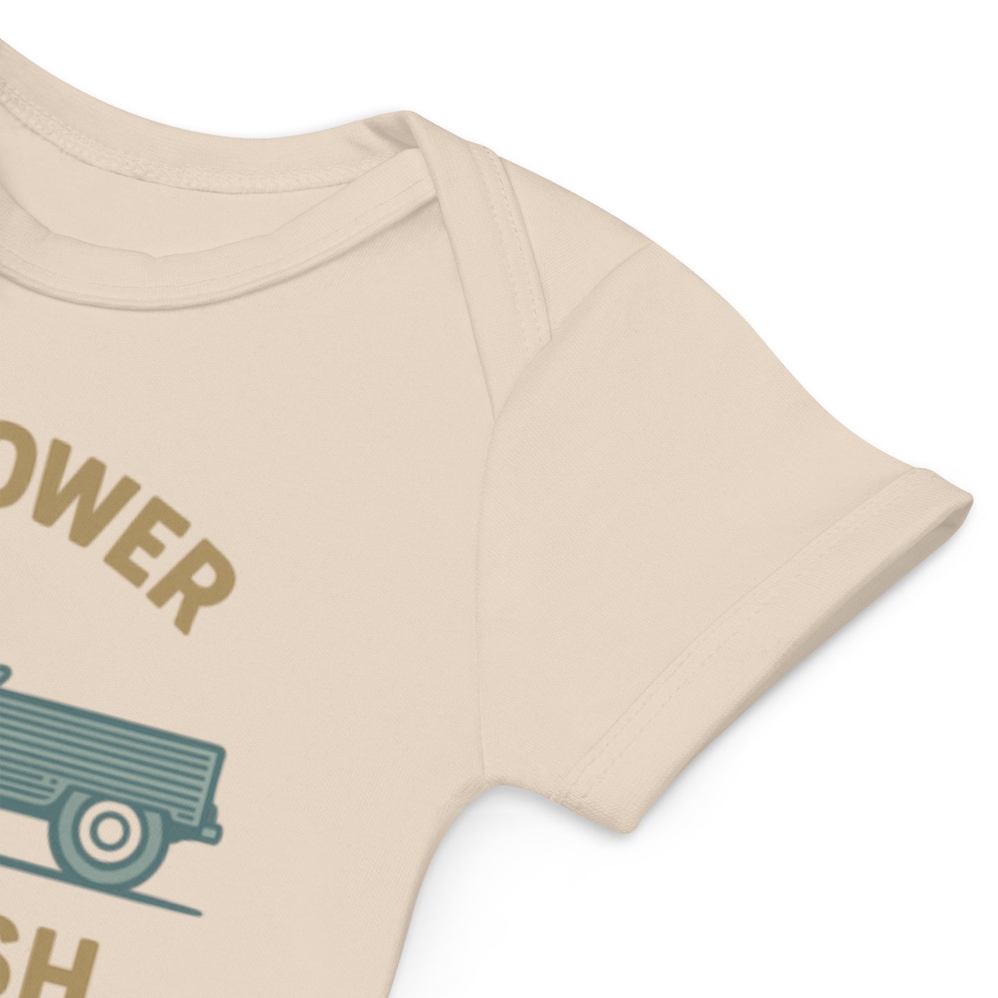 Barboteuse Bébé Bio – Citroën Méhari « No Power No Rush »