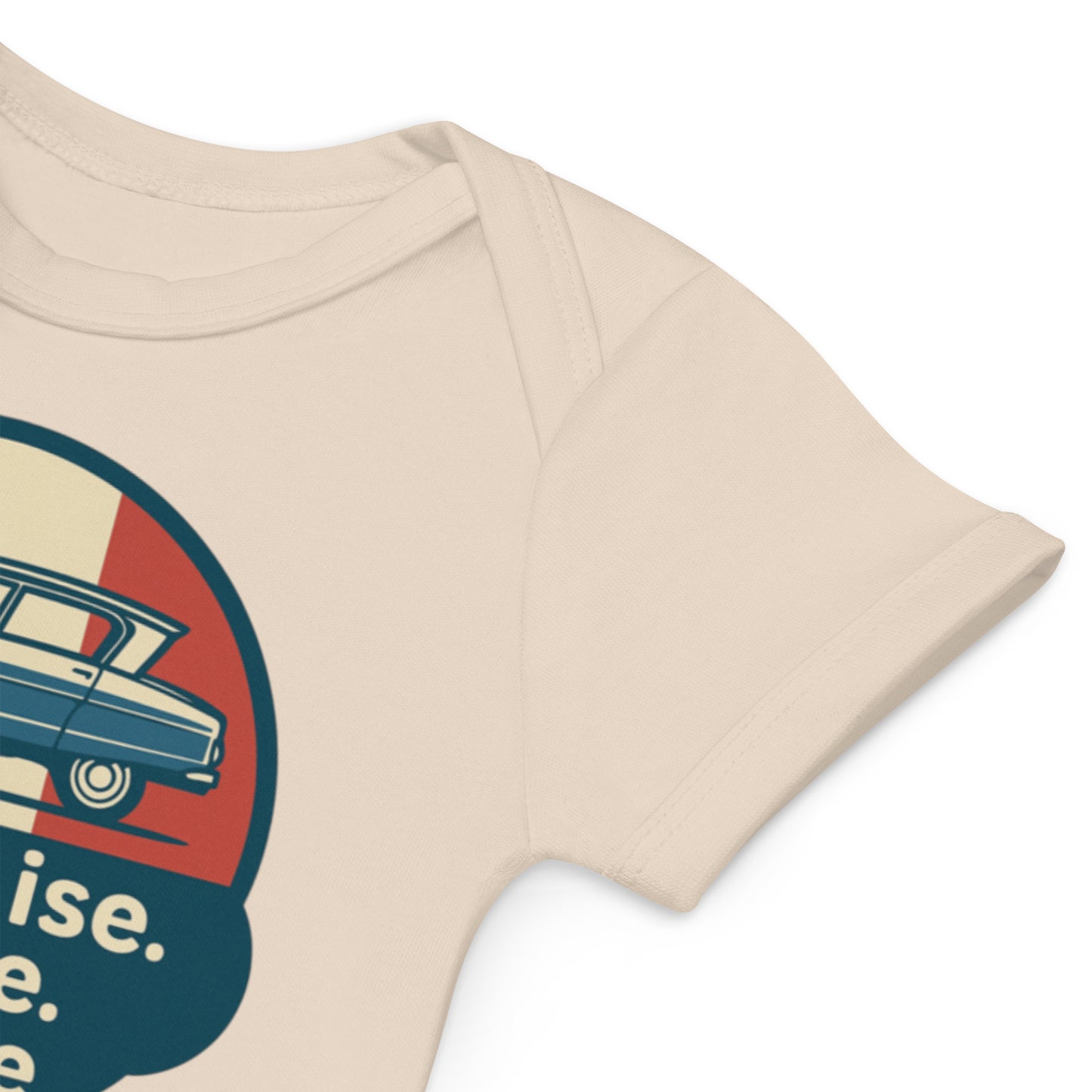 Organic Baby Romper – Citroën Ami 6 “Française. Bizarre. Géniale.”
