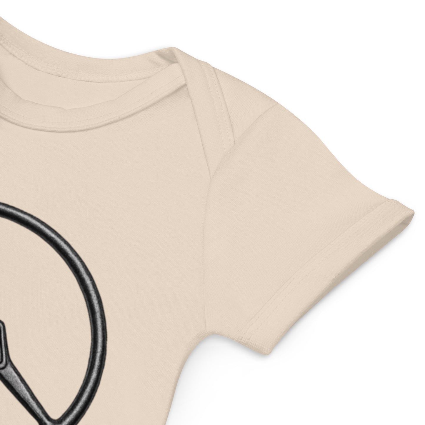 Baby Bodysuit van Biologisch Katoen met Citroën A-type Stuurwiel – Zacht & Duurzaam