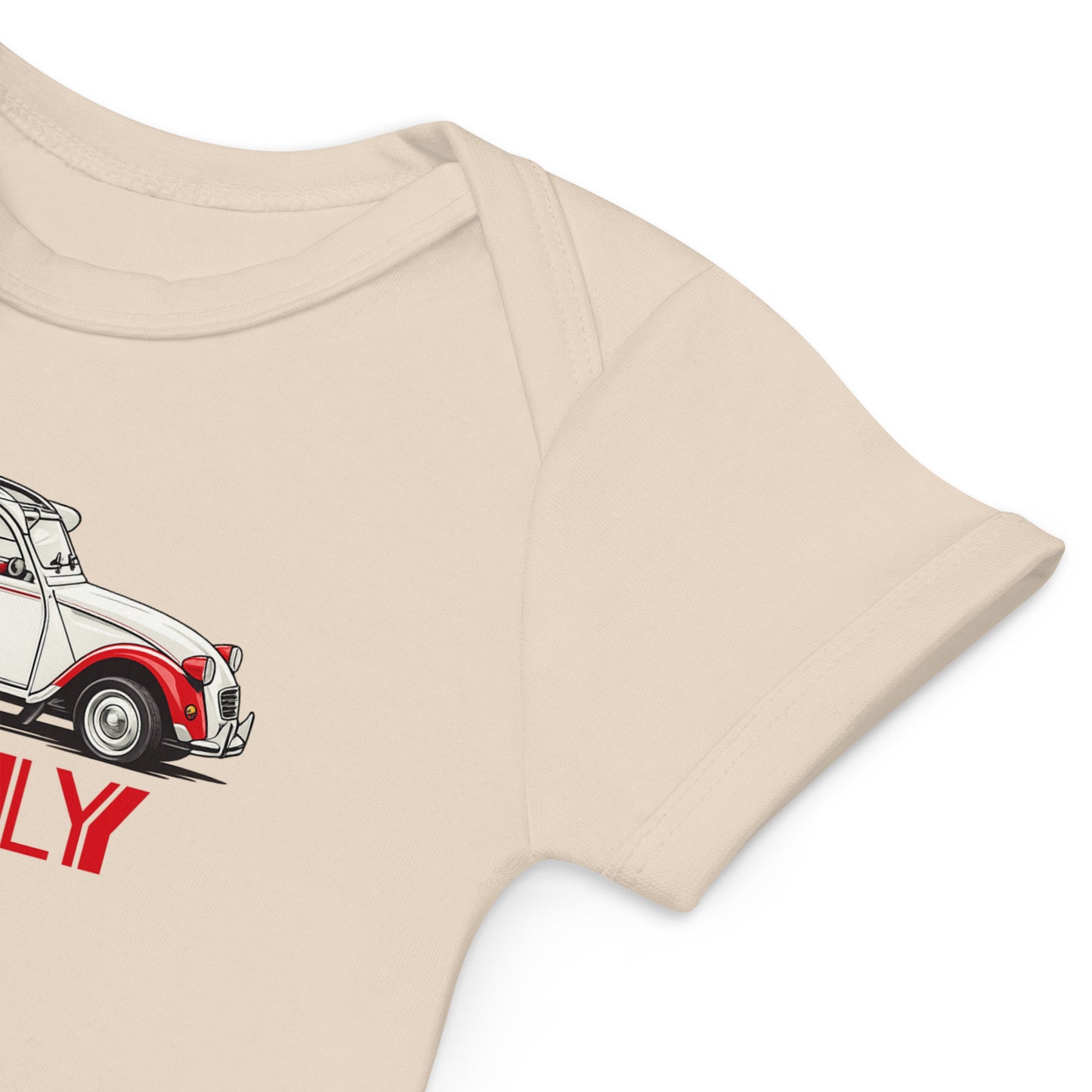 Body bébé Citroën 2CV Dolly 1986 – Illustration iconique rouge et blanche | Collection spéciale