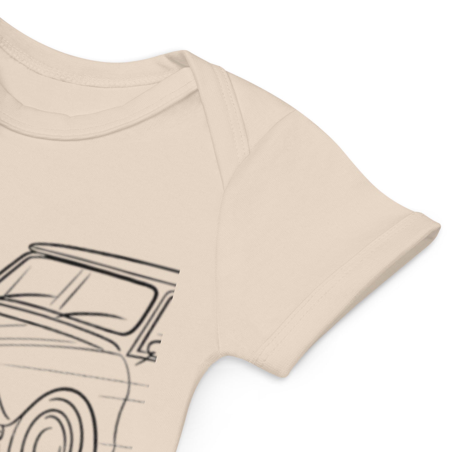 Baby Romper “Citroën AMI8 Line Art” – Biologisch Katoen | AMI8 Collectie
