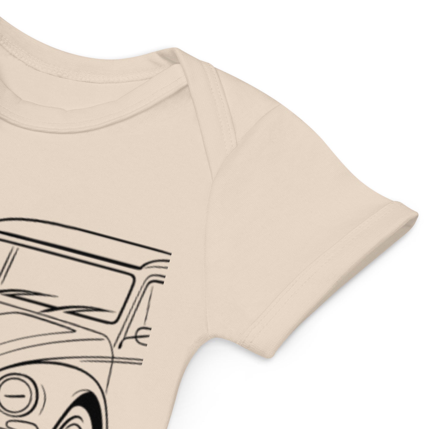 Baby Romper “Citroën Dyane Line Art” – Biologisch Katoen | Dyane Collectie