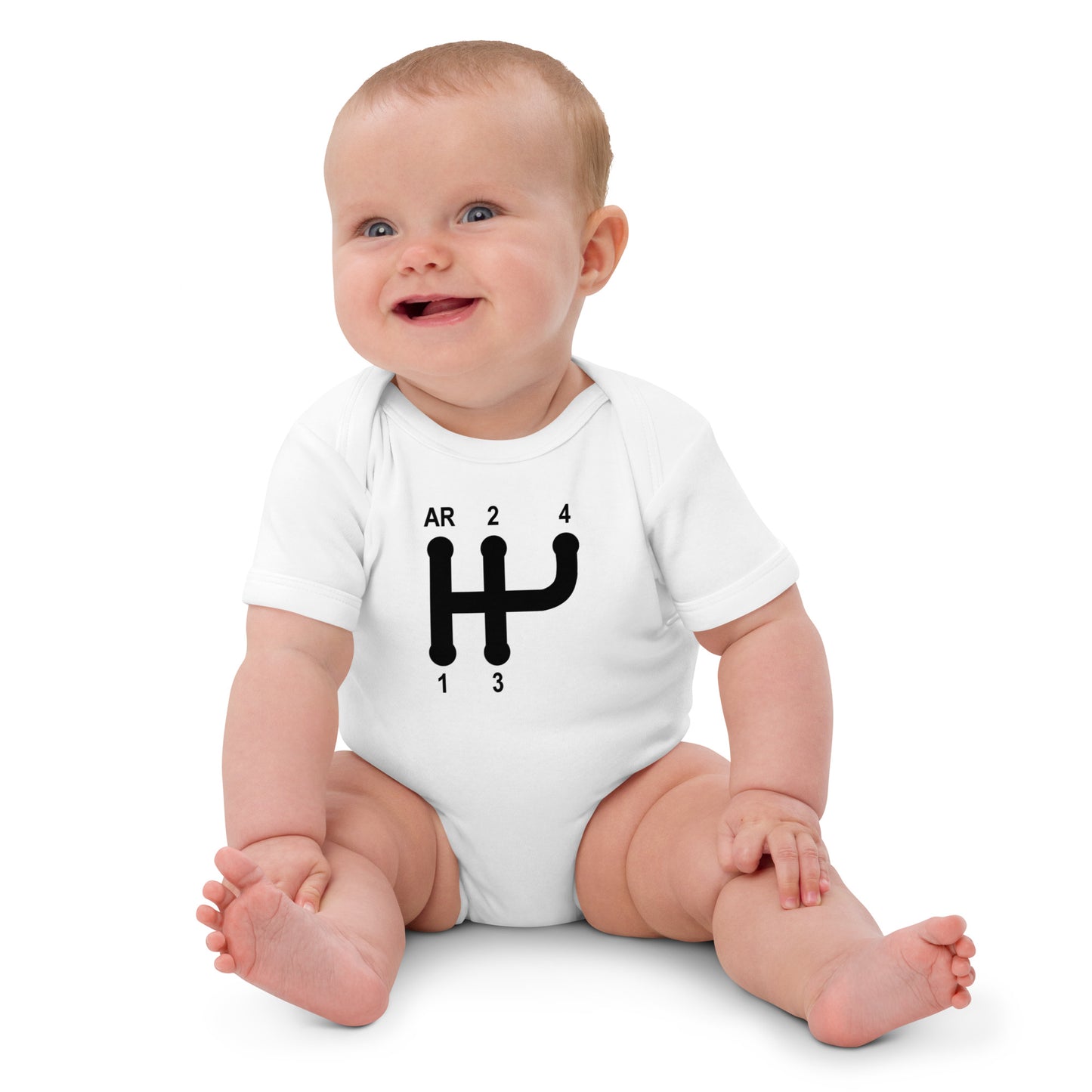 Biologische Baby Romper – Citroën A-Type “Schakelschema”