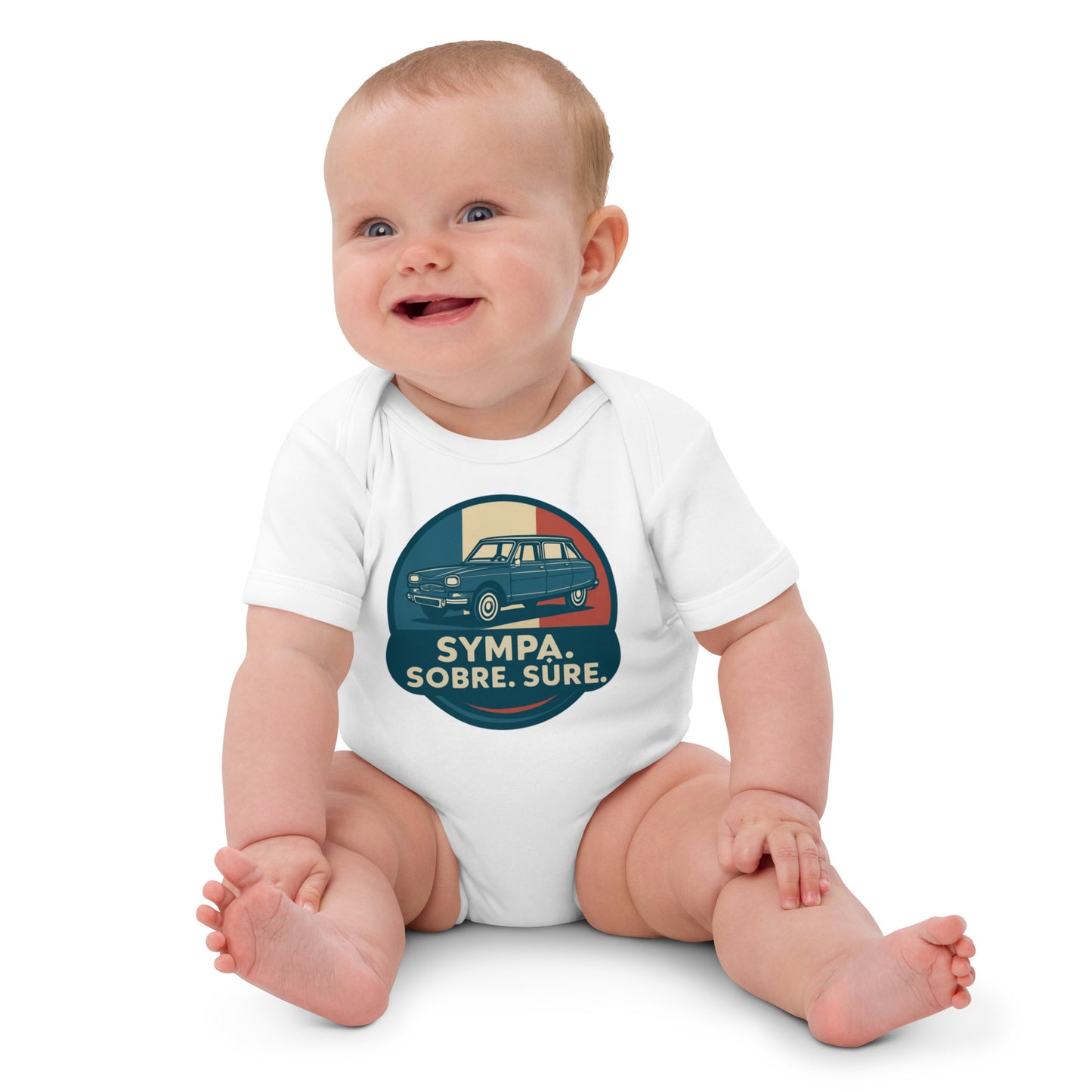Barboteuse Bébé Bio – Citroën Ami 8 "Sympa. Sobre. Sûre."