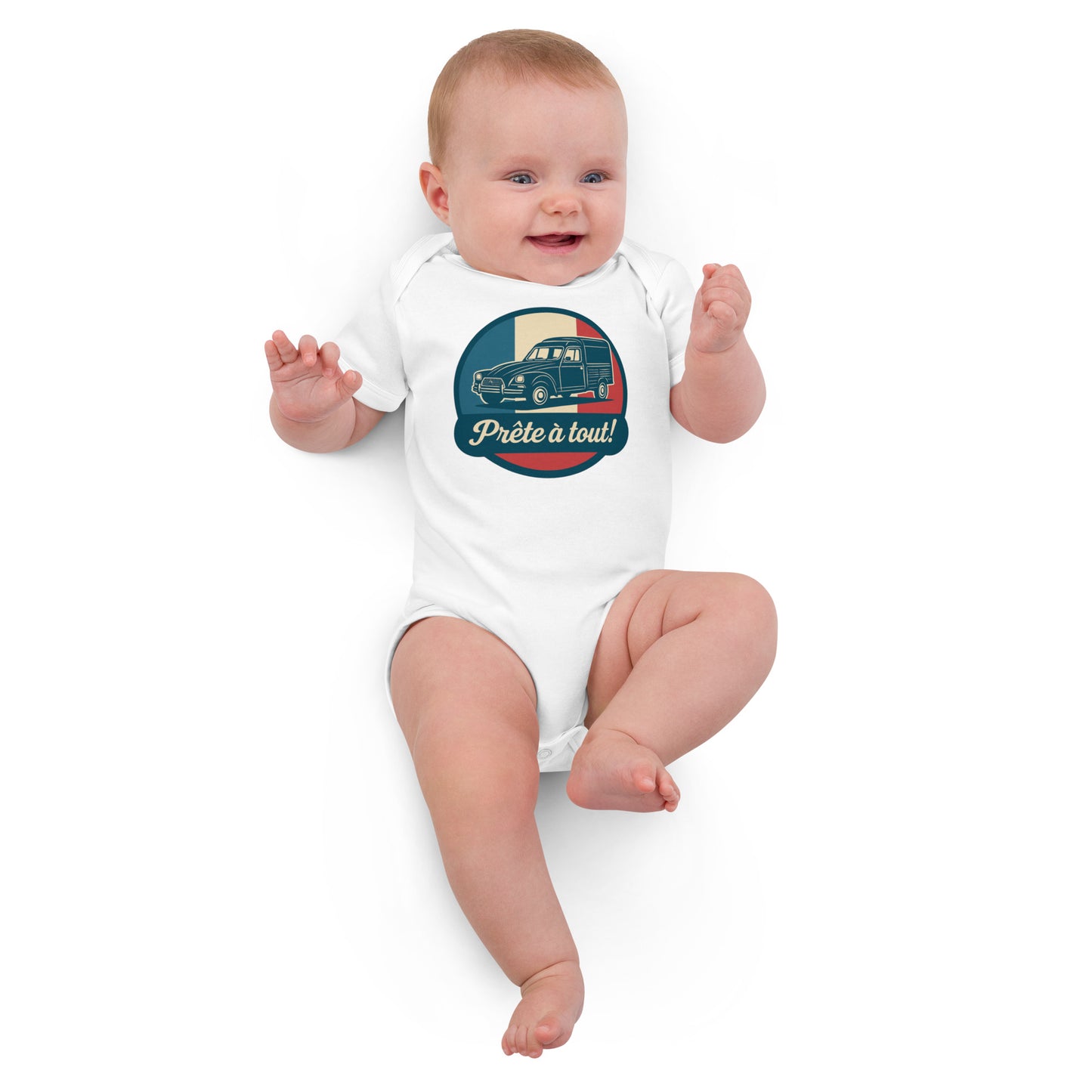 Barboteuse Bébé Bio – Citroën Dyane « Prête à tout ! »