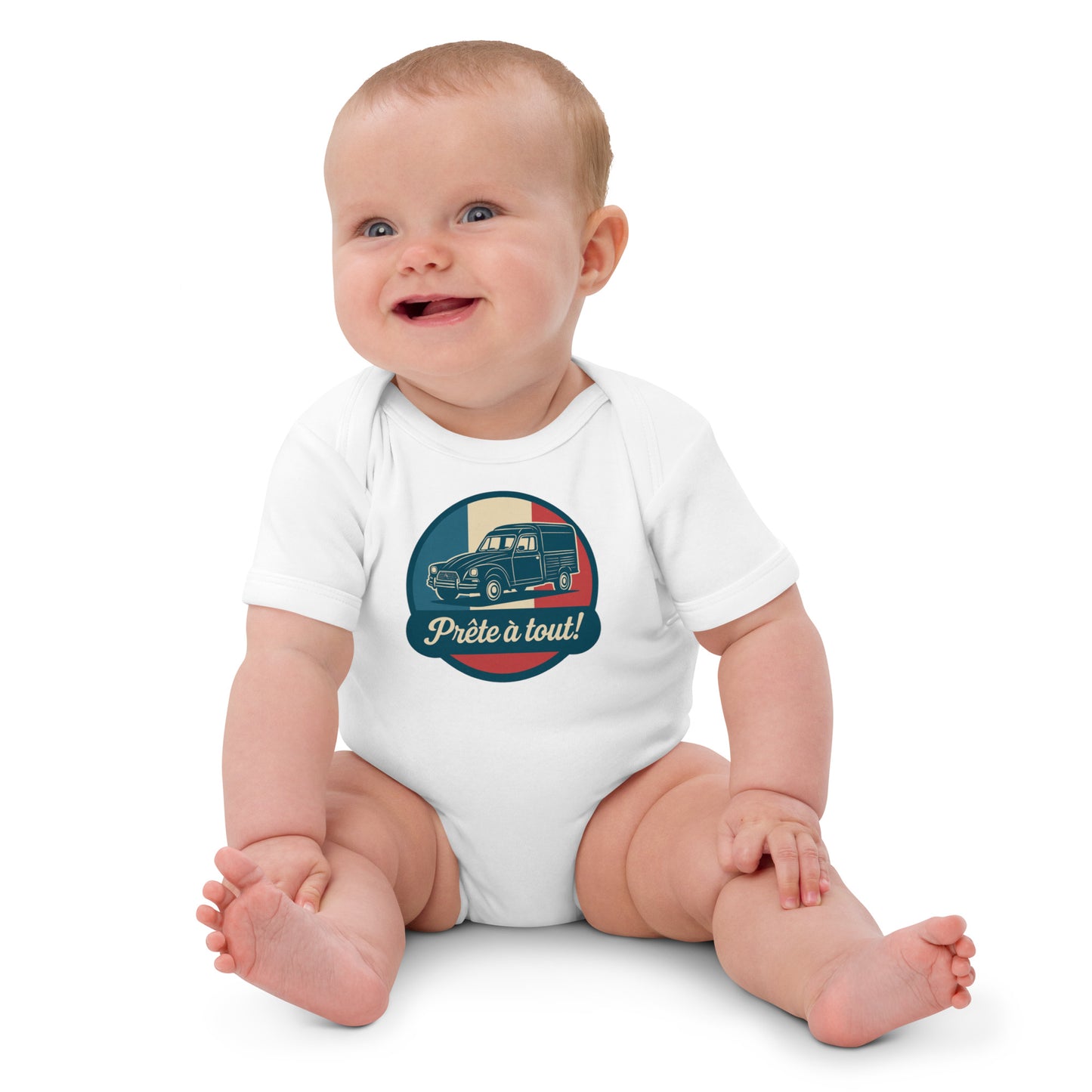Barboteuse Bébé Bio – Citroën Dyane « Prête à tout ! »