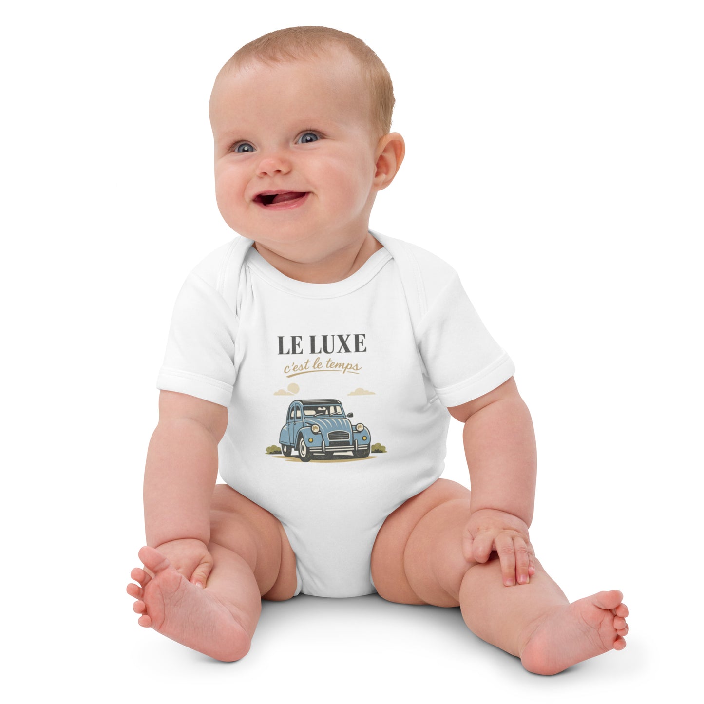 Le Luxe – Body bébé en coton bio | Collection Citroën 2CV