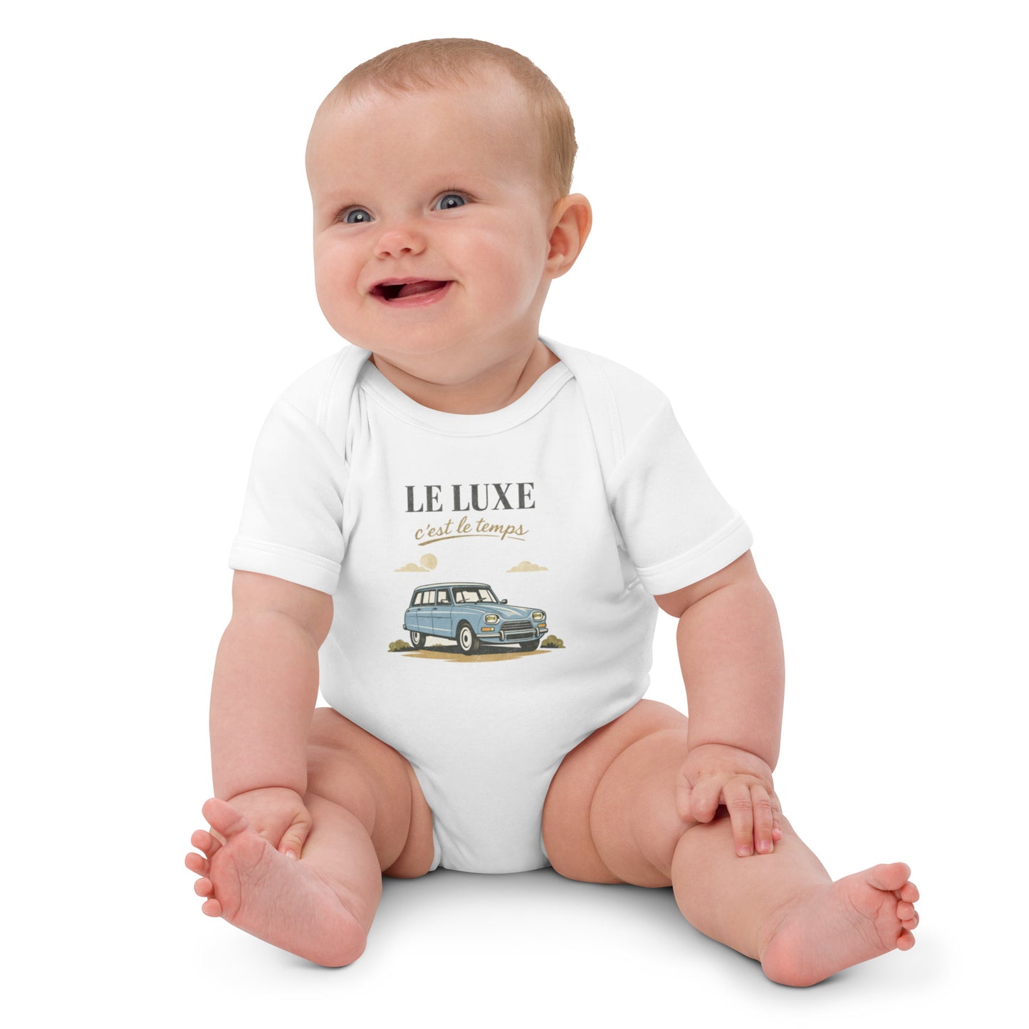 Le Body Bébé Luxe en Coton Bio – Citroën Ami 8 | Classique Français avec Personnage
