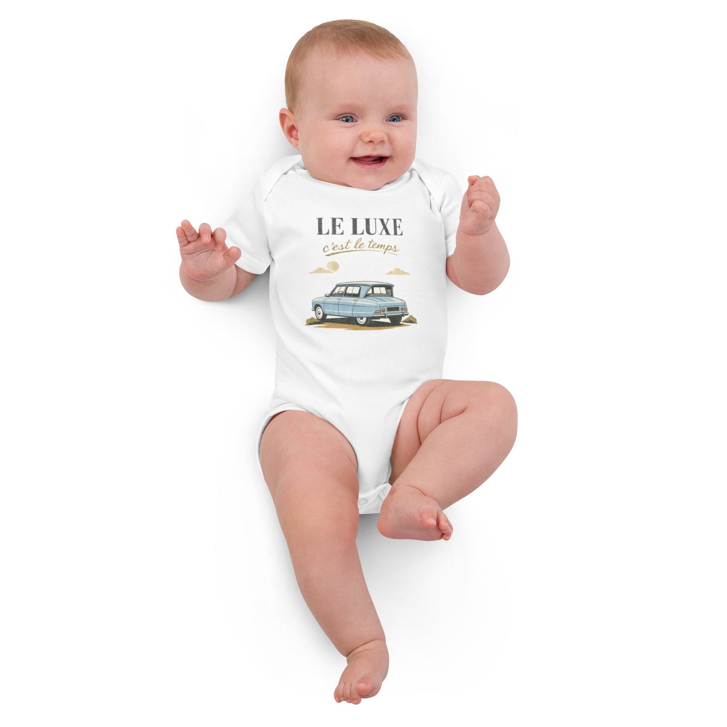 Le Body Bébé Luxe en Coton Bio – Citroën Ami 6 | Charme Rétro Français Ludique