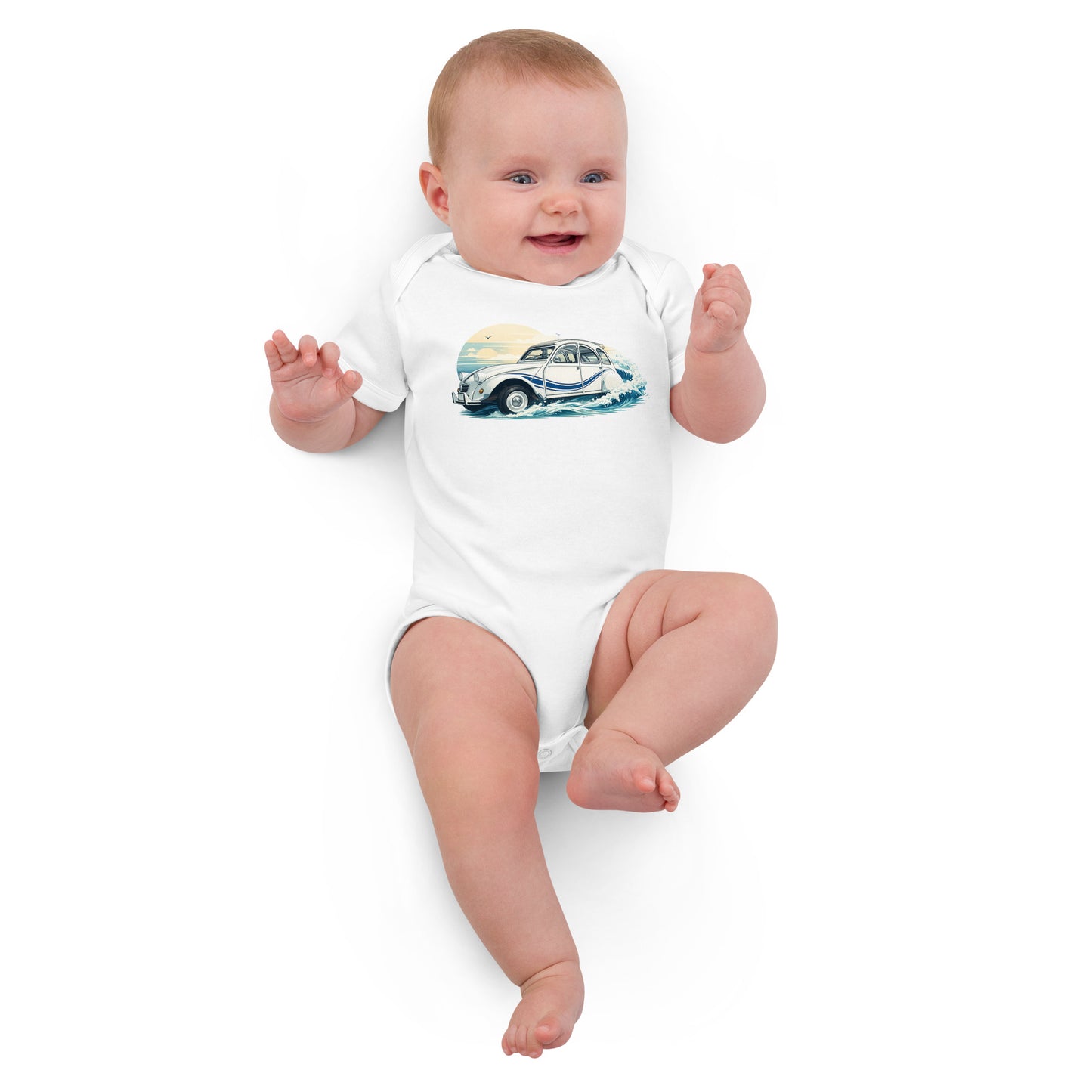 Citroën 2CV France 3 Baby Bodysuit – Nautical Retro Illustration | Specials Collection