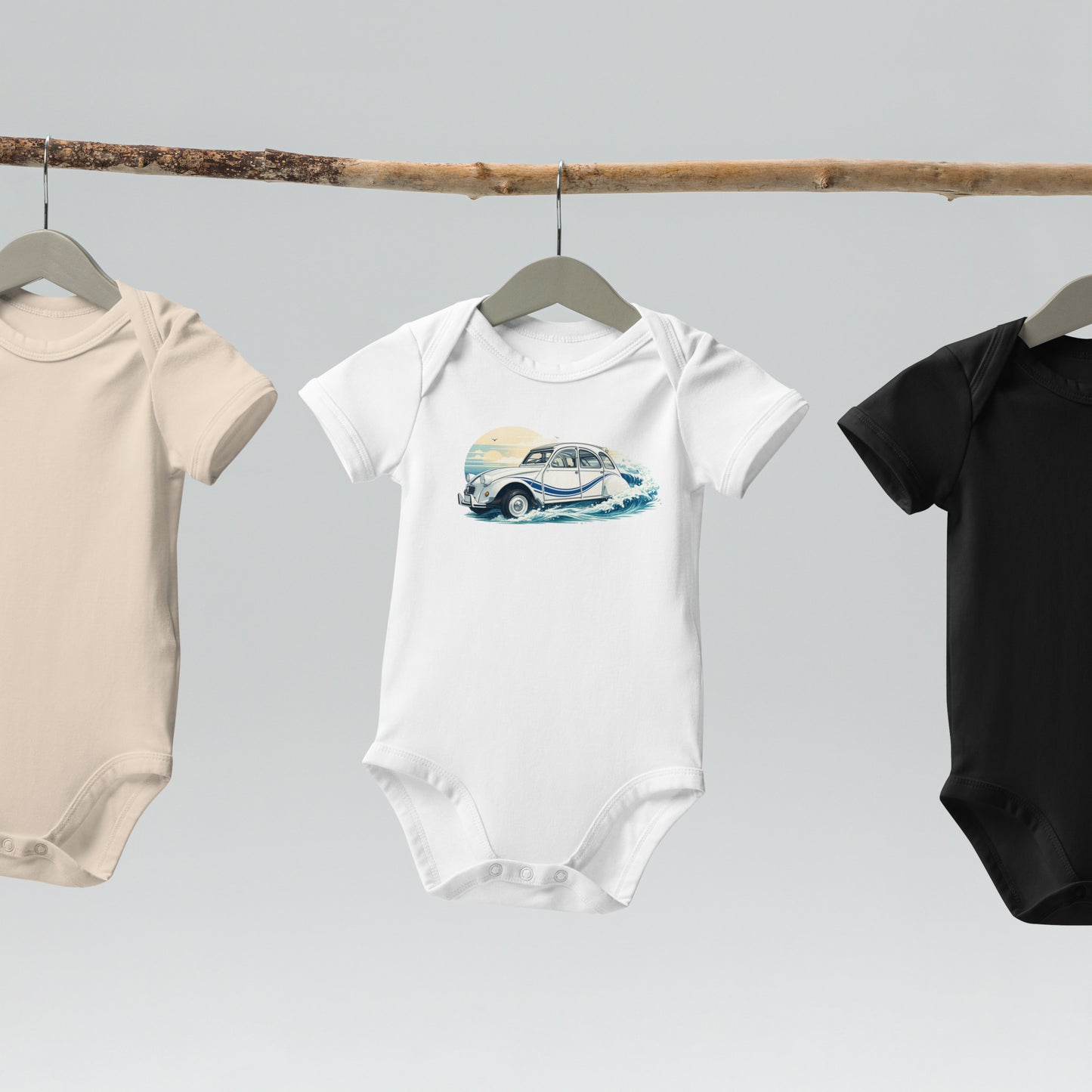 Citroën 2CV France 3 Baby Bodysuit – Nautical Retro Illustration | Specials Collection