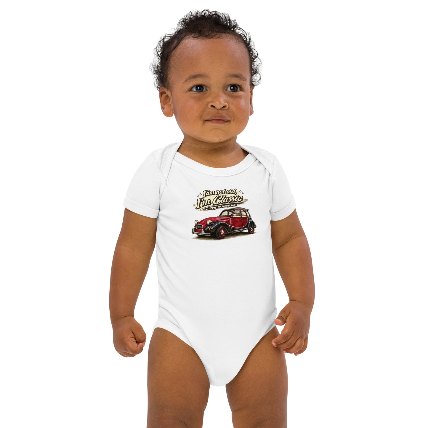 Baby Bodysuit 2CV Charleston – “I’m Classic” Retro Illustratie | Classic Collectie