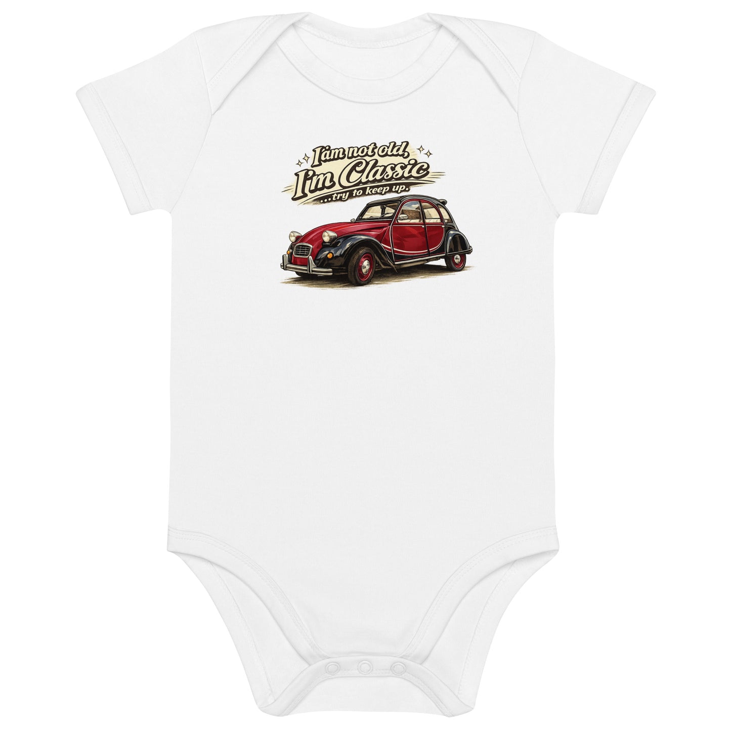 Baby Bodysuit 2CV Charleston – “I’m Classic” Retro Illustratie | Classic Collectie