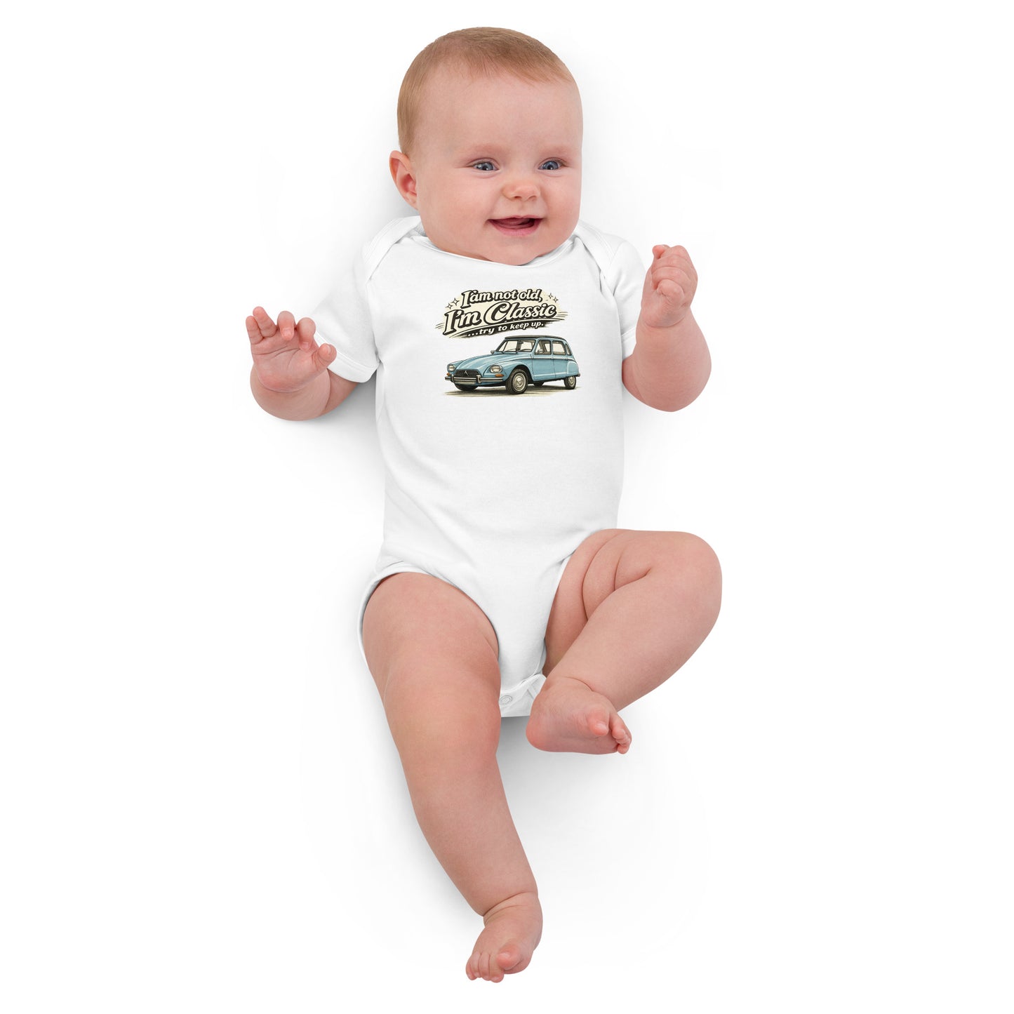 Citroën Dyane Baby Bodysuit – “I'm Classic” Retro Illustration | Classic Collection