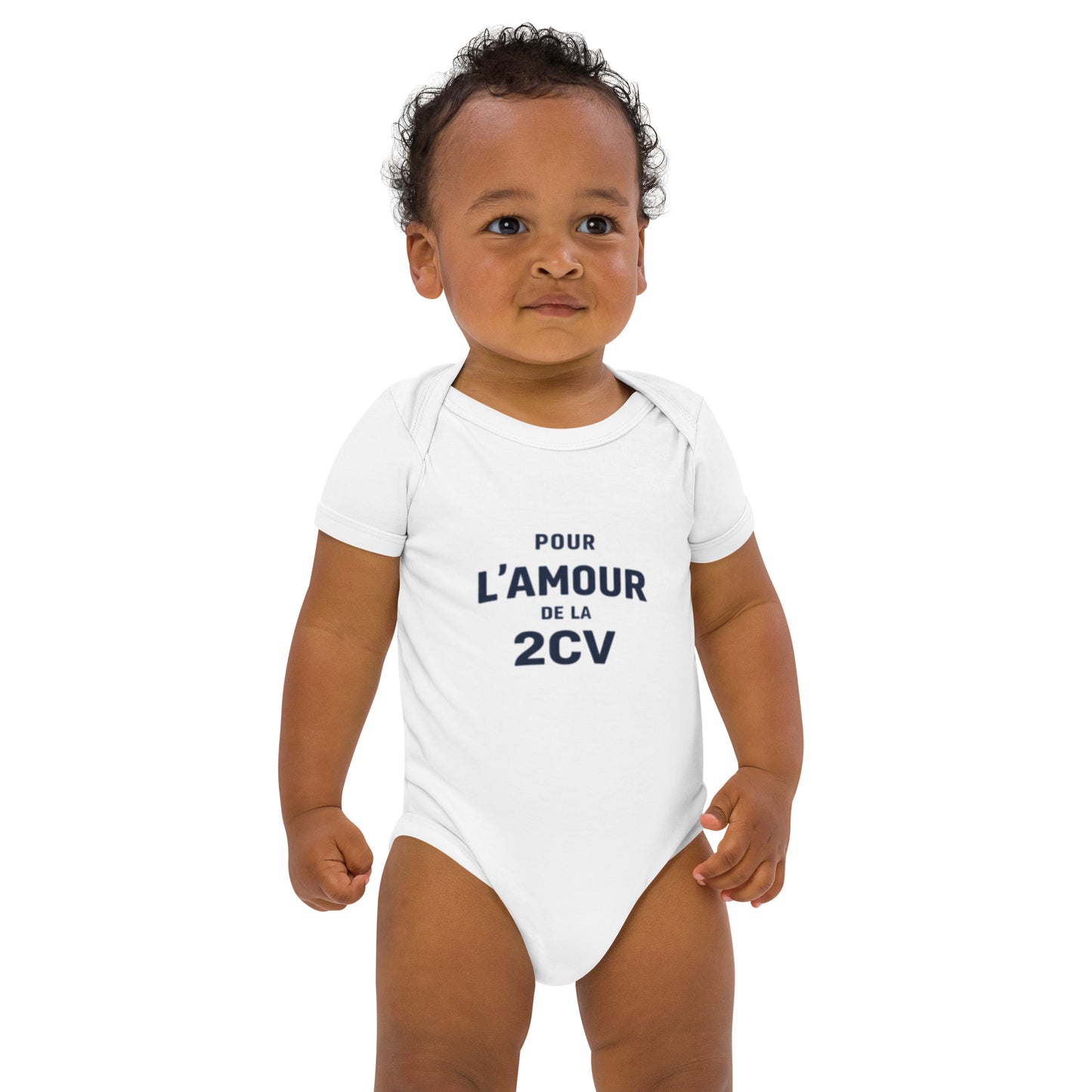 Baby Romper “Pour l’Amour de la 2CV” – Biologisch Katoen | Collectie L’amour