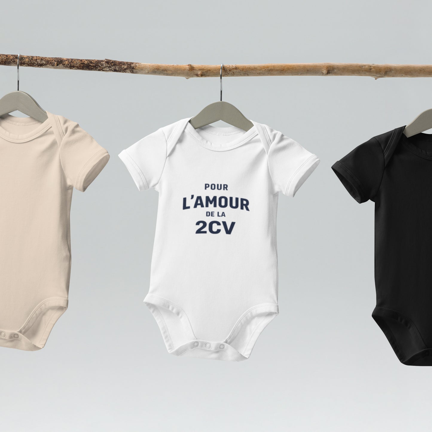 Baby Romper “Pour l’Amour de la 2CV” – Biologisch Katoen | Collectie L’amour