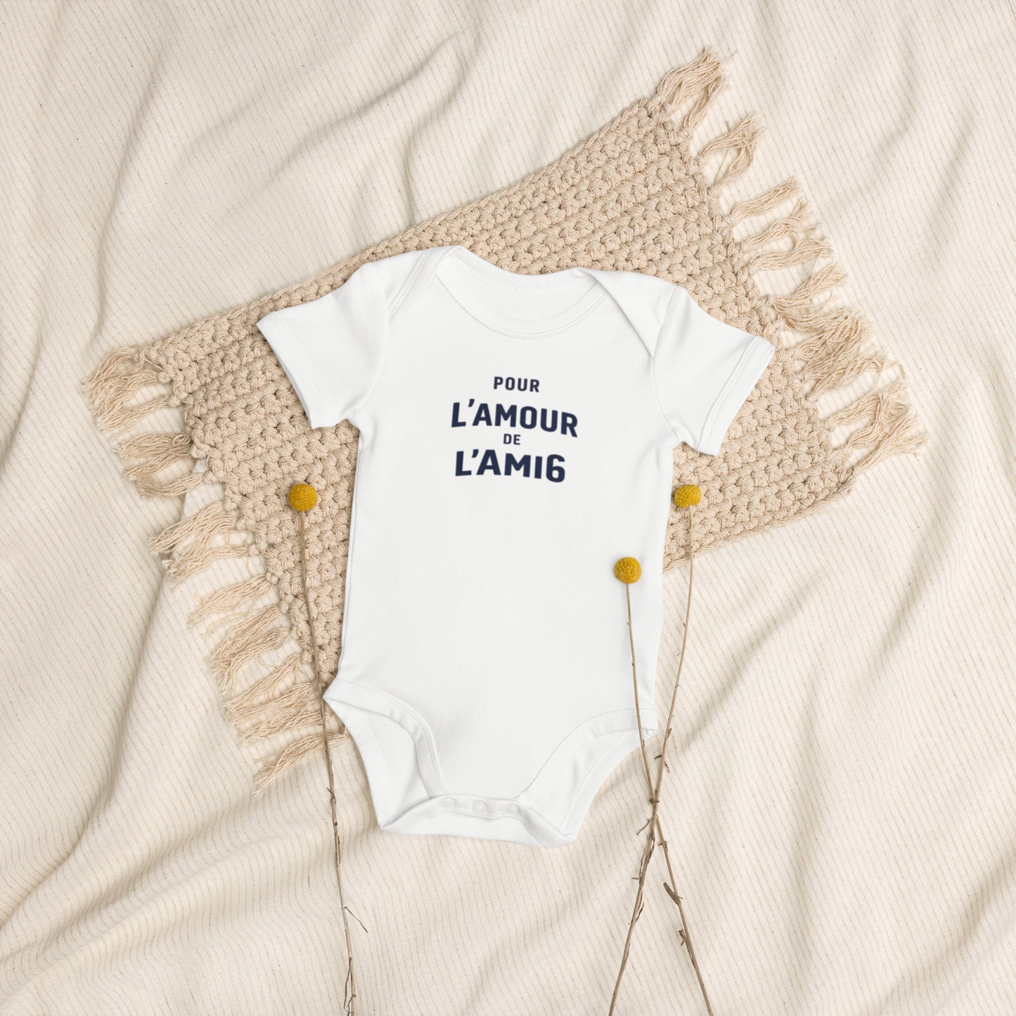 Baby Romper “Pour l’Amour de l’AMI6” – Biologisch Katoen | Collectie L’amour