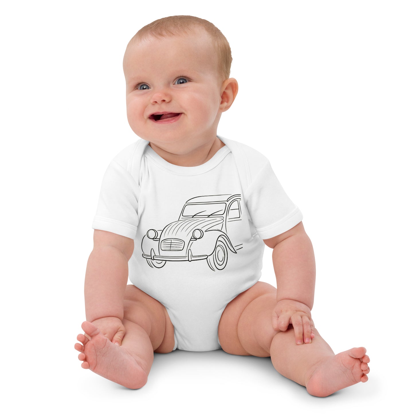 Baby Romper "2CV Line Art" – Organic Cotton | Citroën 2CV Collection