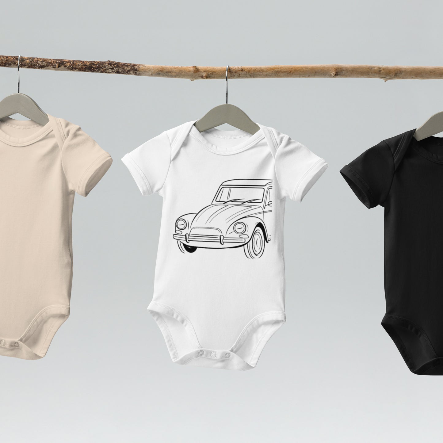 Baby Romper “Citroën Dyane Line Art” – Biologisch Katoen | Dyane Collectie