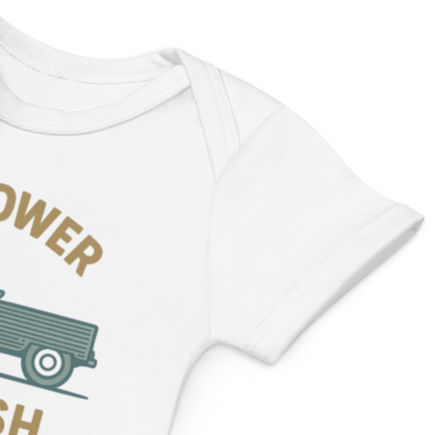 Barboteuse Bébé Bio – Citroën Méhari « No Power No Rush »