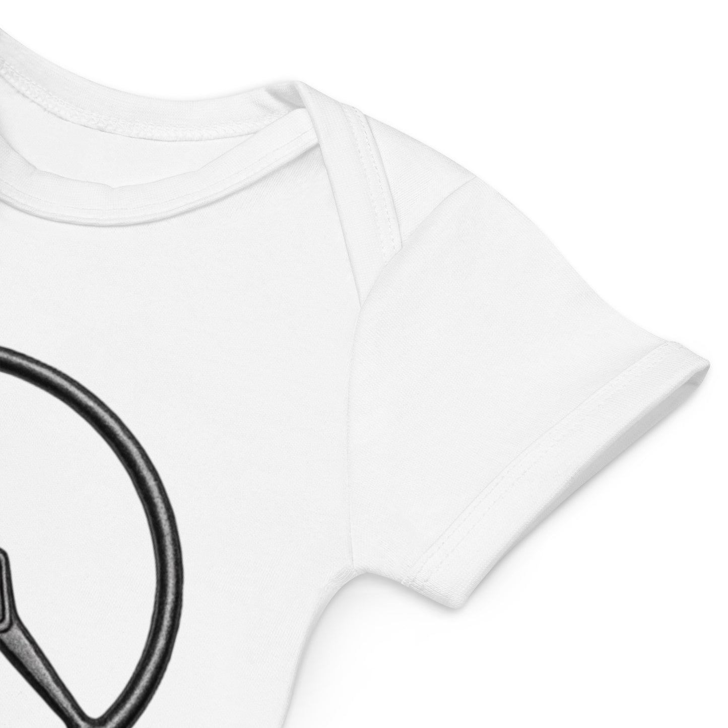 Baby Bodysuit van Biologisch Katoen met Citroën A-type Stuurwiel – Zacht & Duurzaam