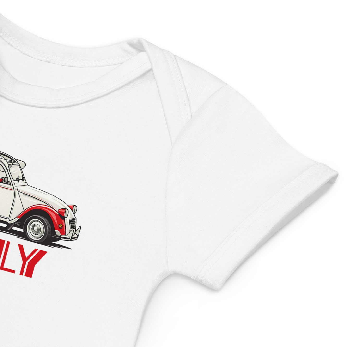 Body bébé Citroën 2CV Dolly 1986 – Illustration iconique rouge et blanche | Collection spéciale