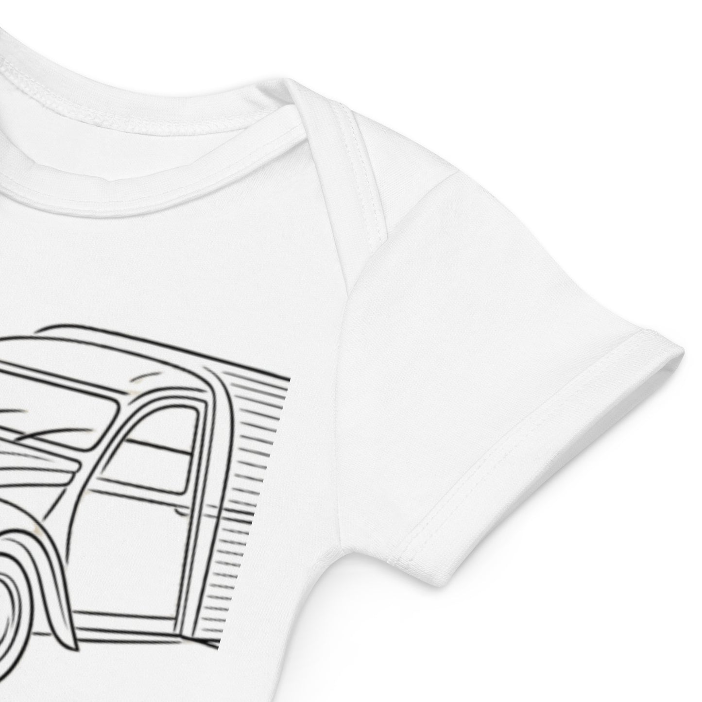 Baby Romper "2CV Fourgonnette Line Art" - Organic Cotton | Citroën Fourgonnette Collection