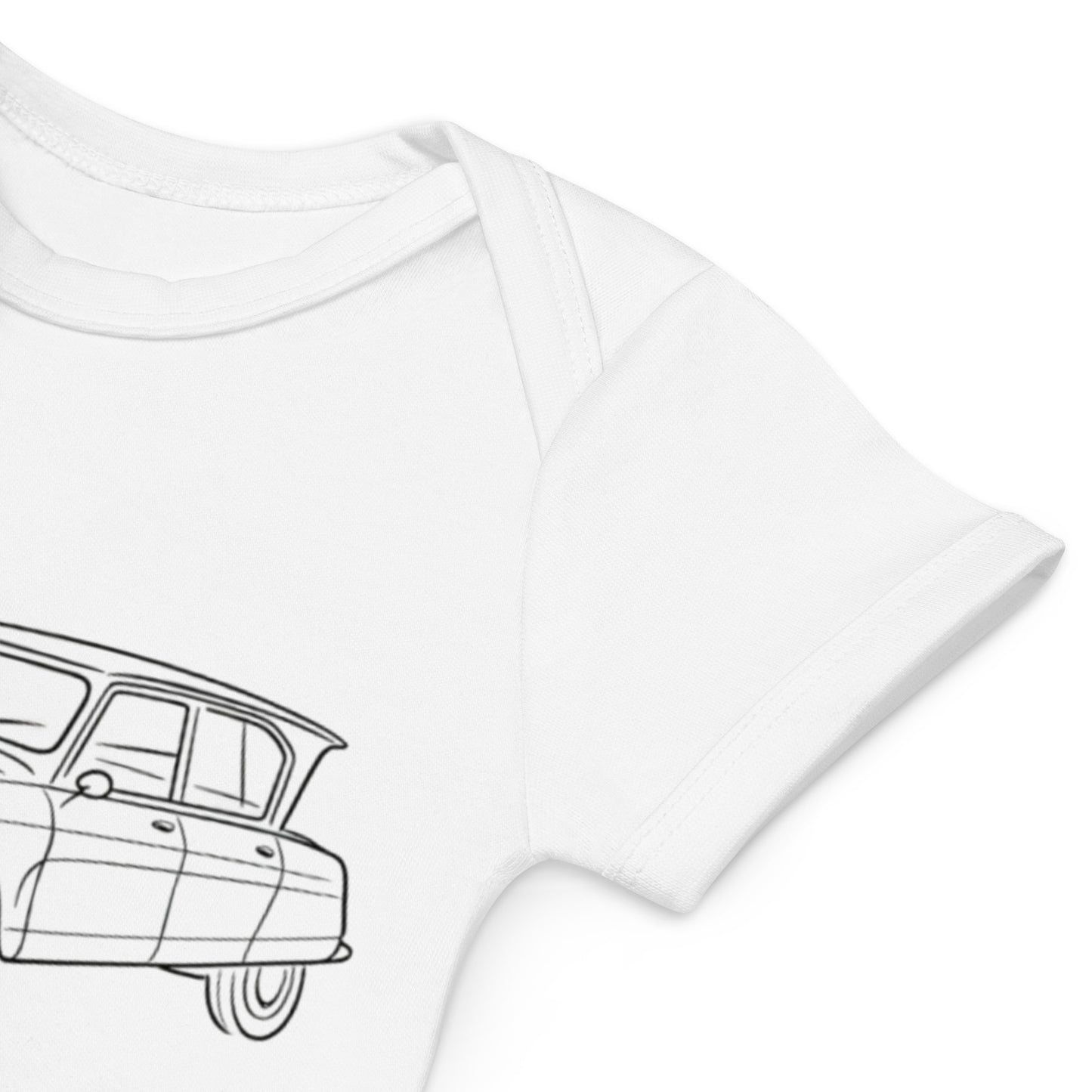 Combinaison Bébé « Citroën AMI6 Line Art » – Coton Bio | Collection AMI6