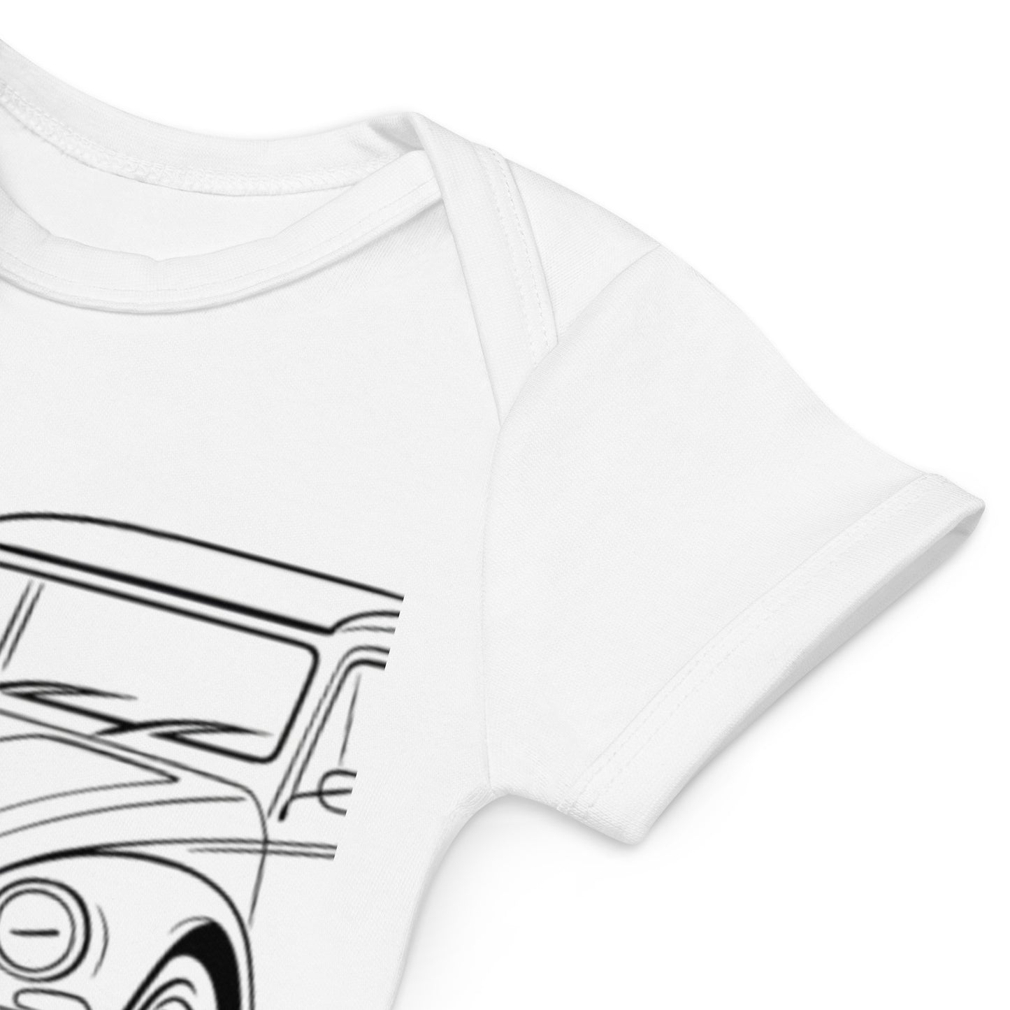 Baby Romper “Citroën Dyane Line Art” – Biologisch Katoen | Dyane Collectie