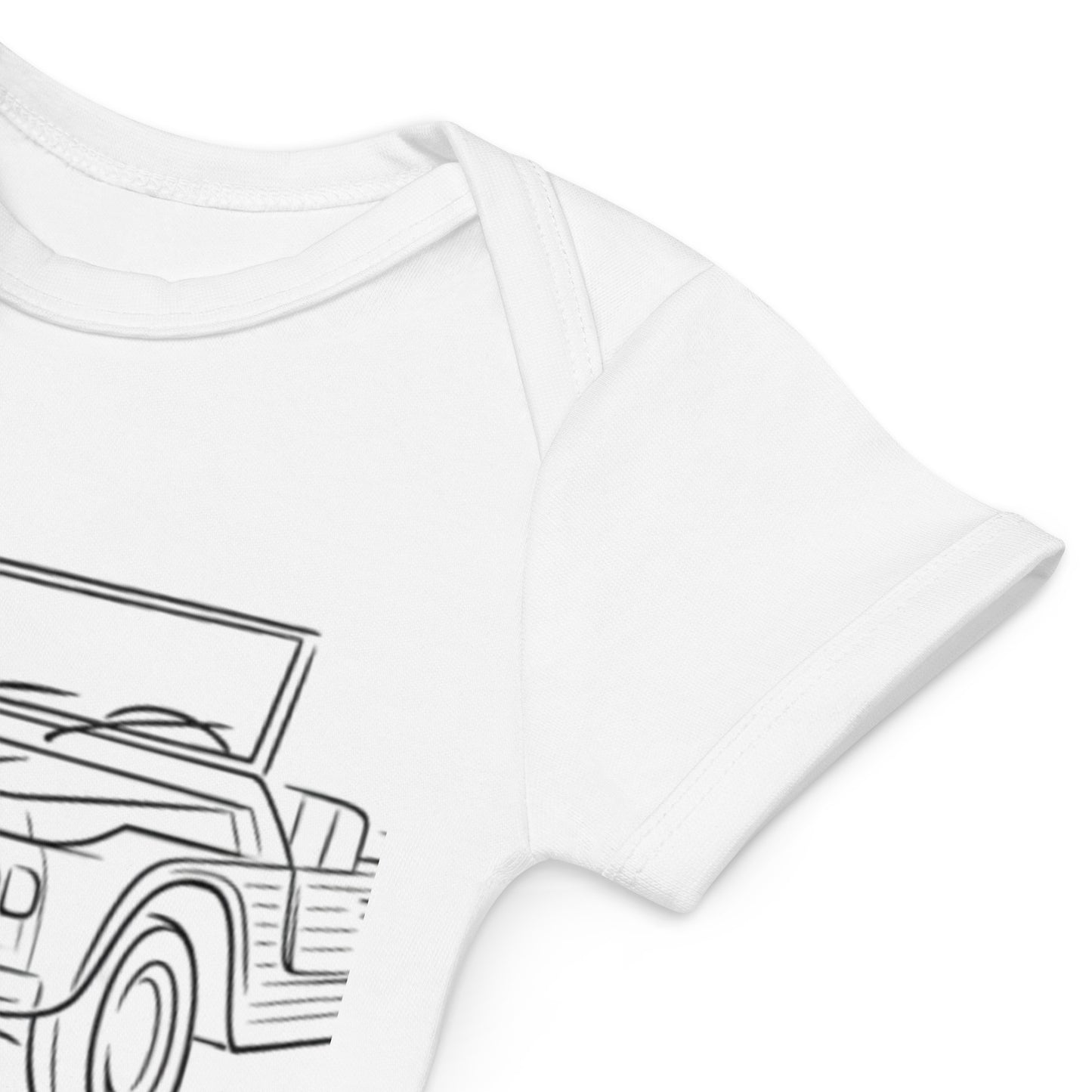 Baby Romper “Citroën Méhari Line Art” – Biologisch Katoen | Méhari Collectie