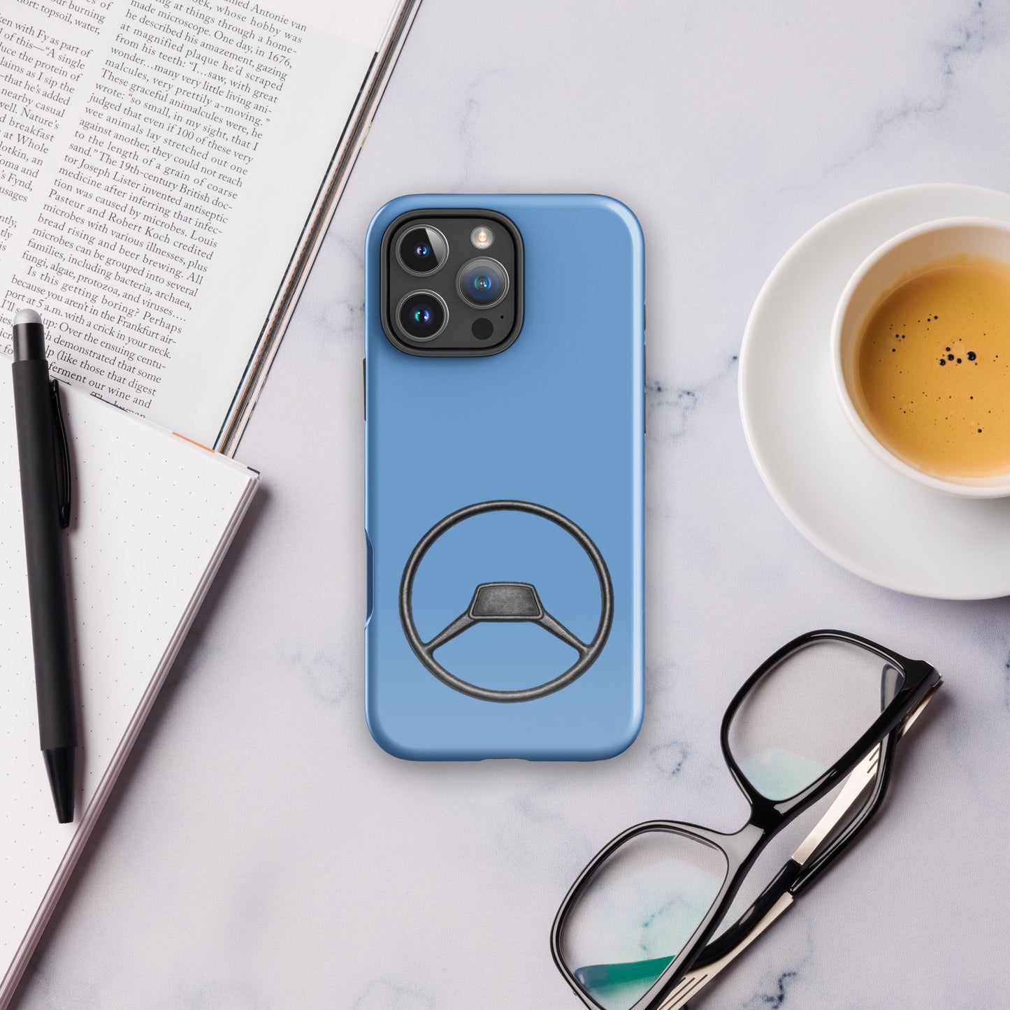 Coque robuste de volant Citroën Type A pour iPhone® – Coque de téléphone rétro pour les fans de 2CV, Dyane, Méhari et Ami