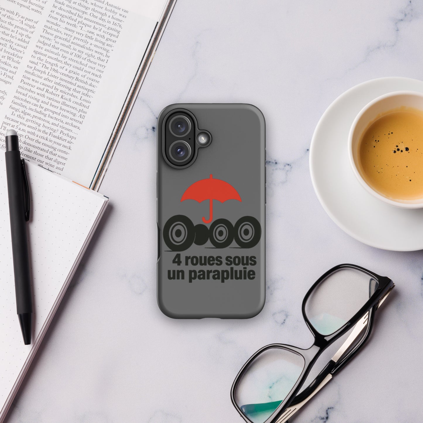 Coque iPhone Tough Case – Coque design "4 Roues sous un Parapluie" 2CV