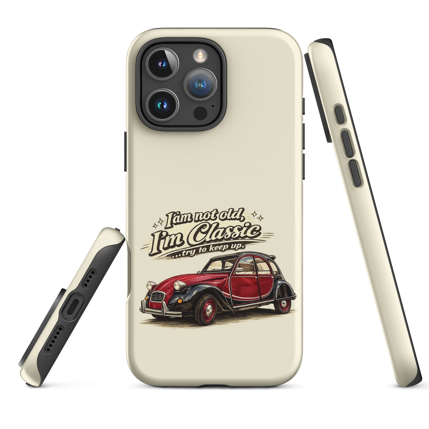 Coque de téléphone iPhone Tough Case – Citroën 2CV Charleston Illustration Vintage