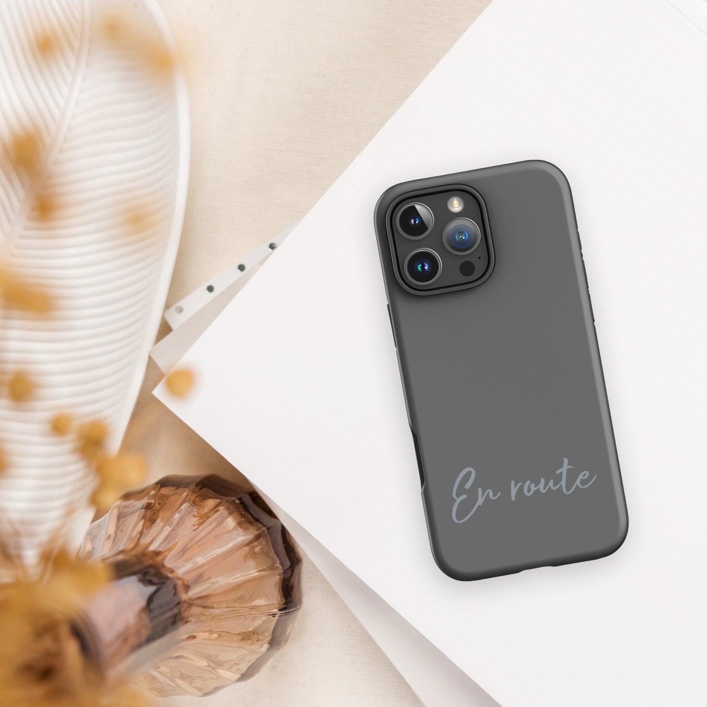 iPhone Tough Case – "En Route" Minimalist Design Phone Case