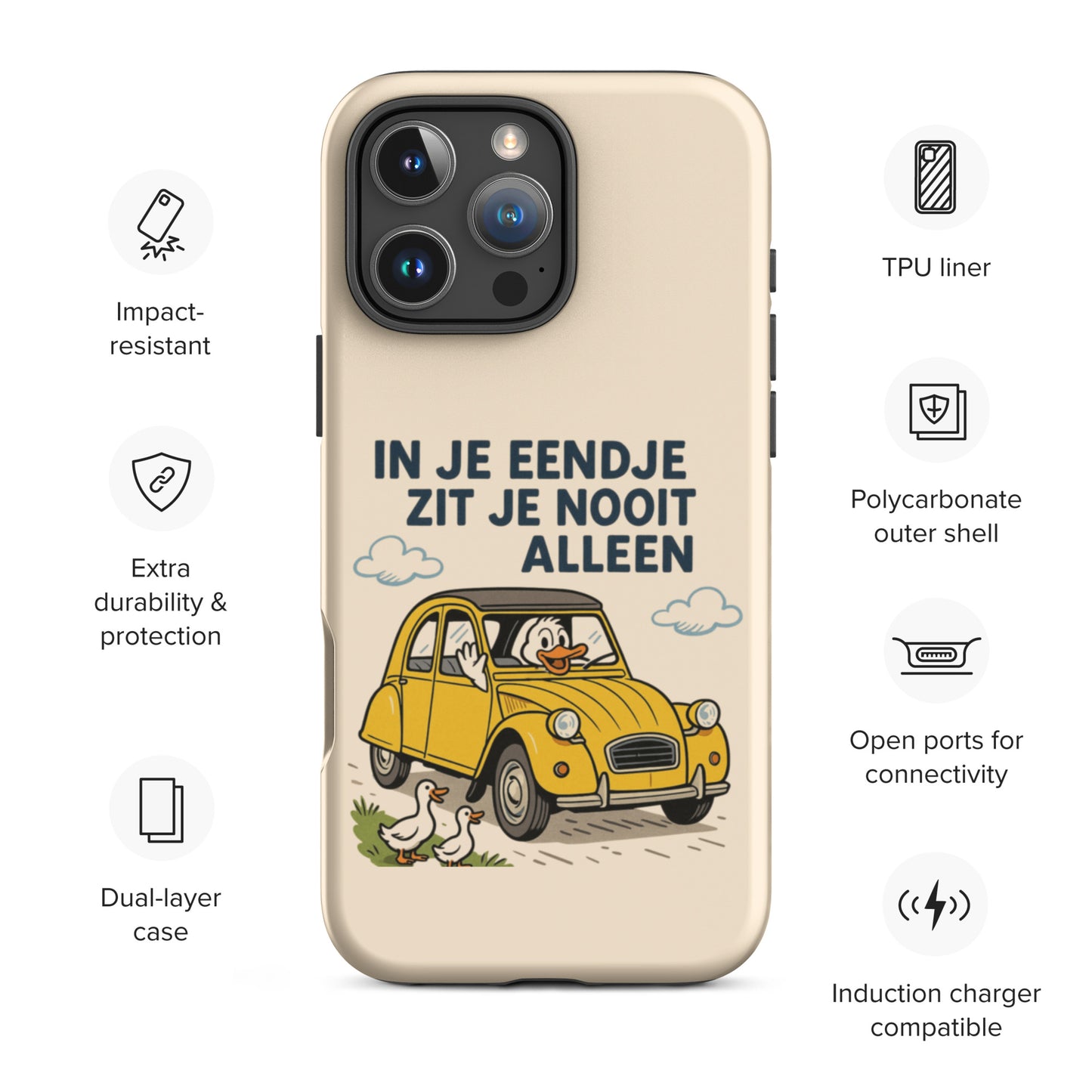 Coque iPhone Tough Case – « En 2CV, on n’est jamais seul » Coque Design 2CV