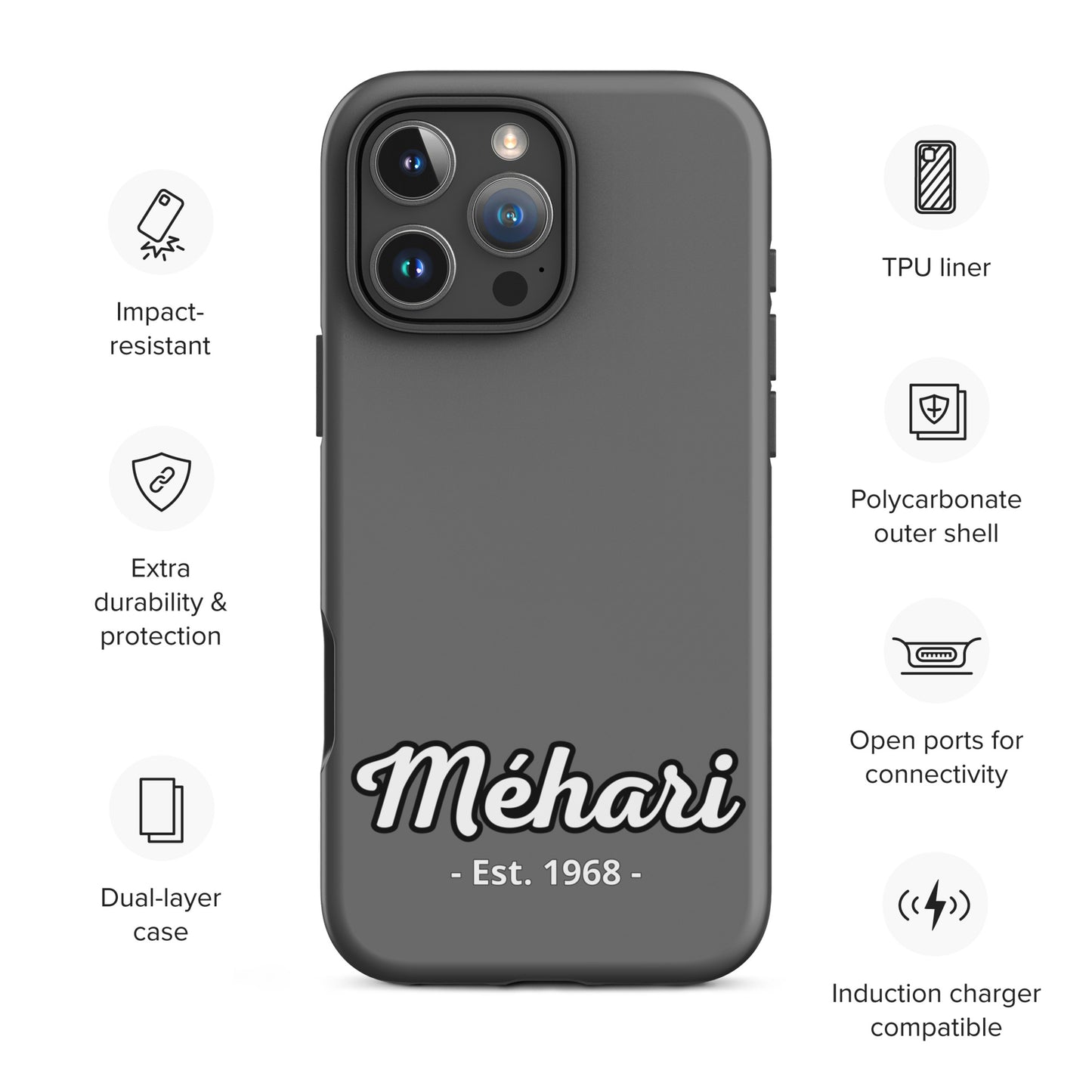 Coque de téléphone iPhone Tough Case – Méhari Est. 1968 Design
