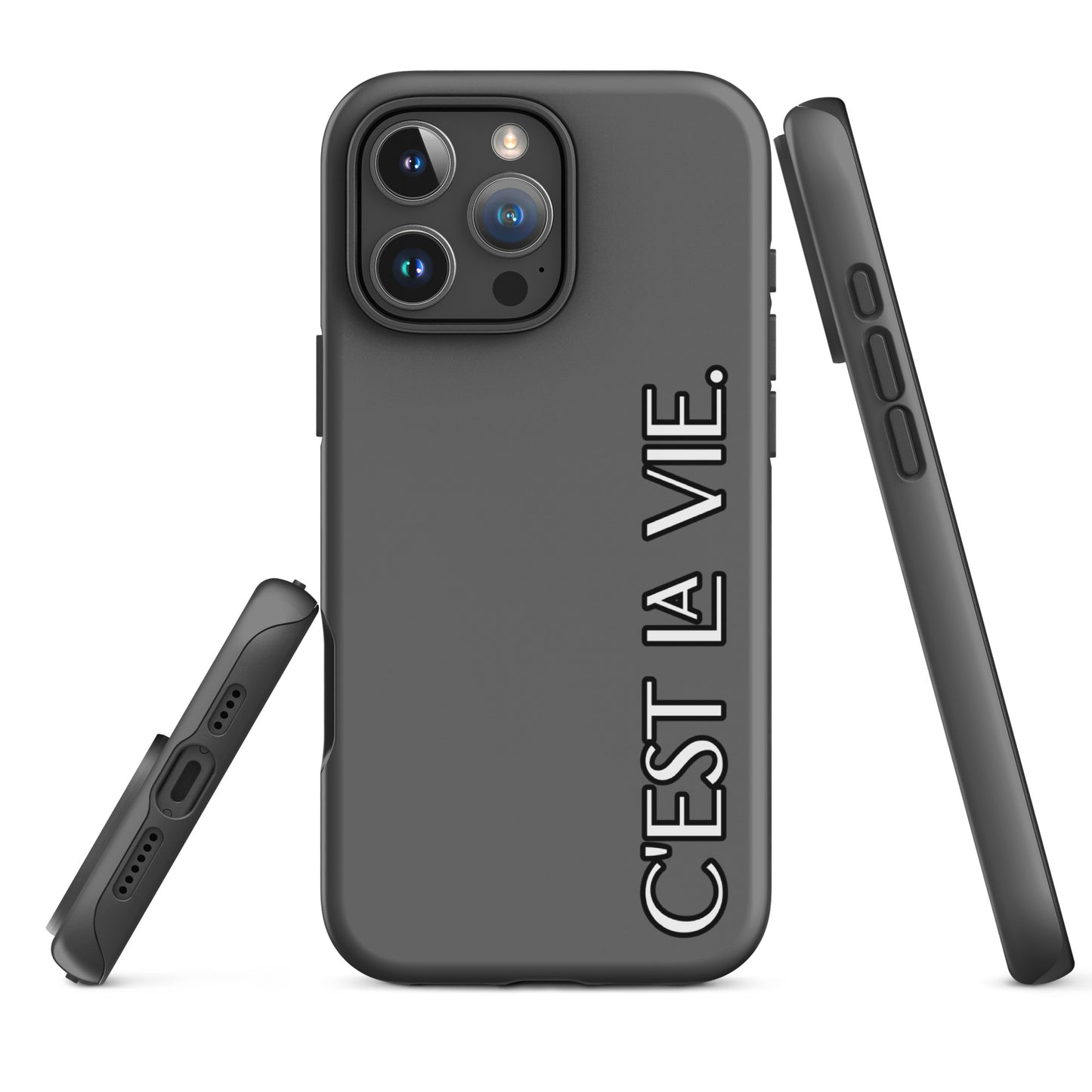 iPhone Tough Case Phone Cover – “C’est la Vie” Minimalist Design Cover