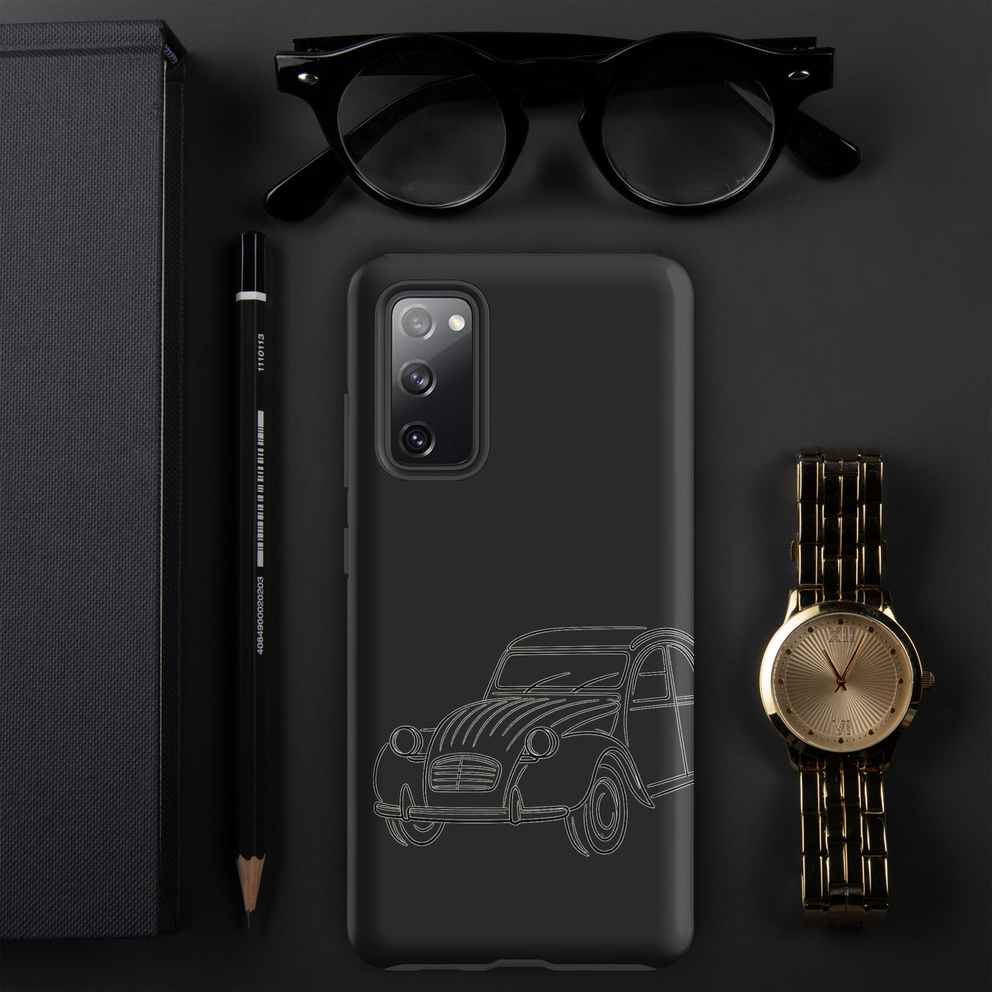 Coque Robuste Citroën 2CV pour Samsung® – Coque de Téléphone Minimaliste avec Dessin au Trait Iconique