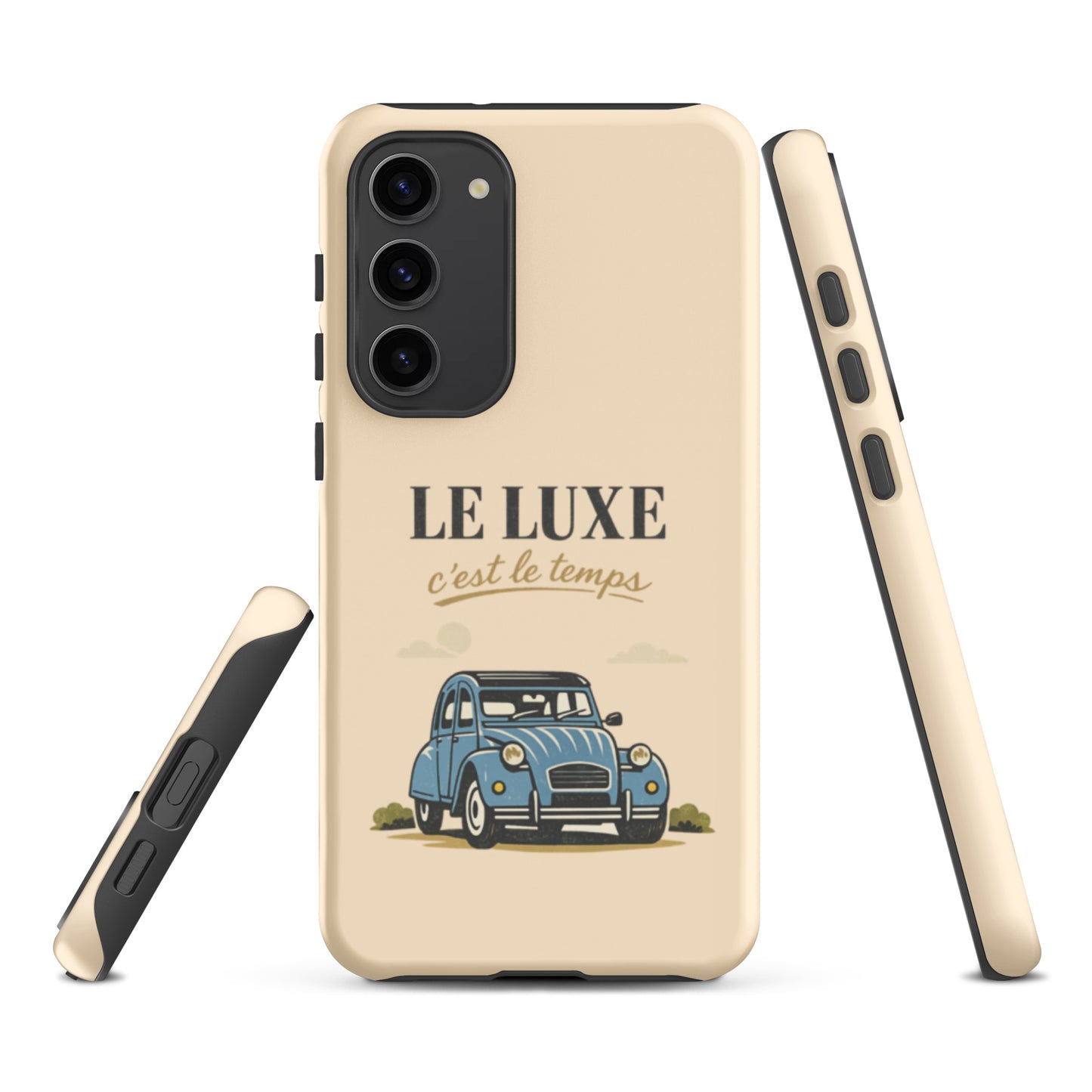 Coque de téléphone Samsung Tough Case – Citroën 2CV "Le Luxe, c’est le temps" Coque d'illustration