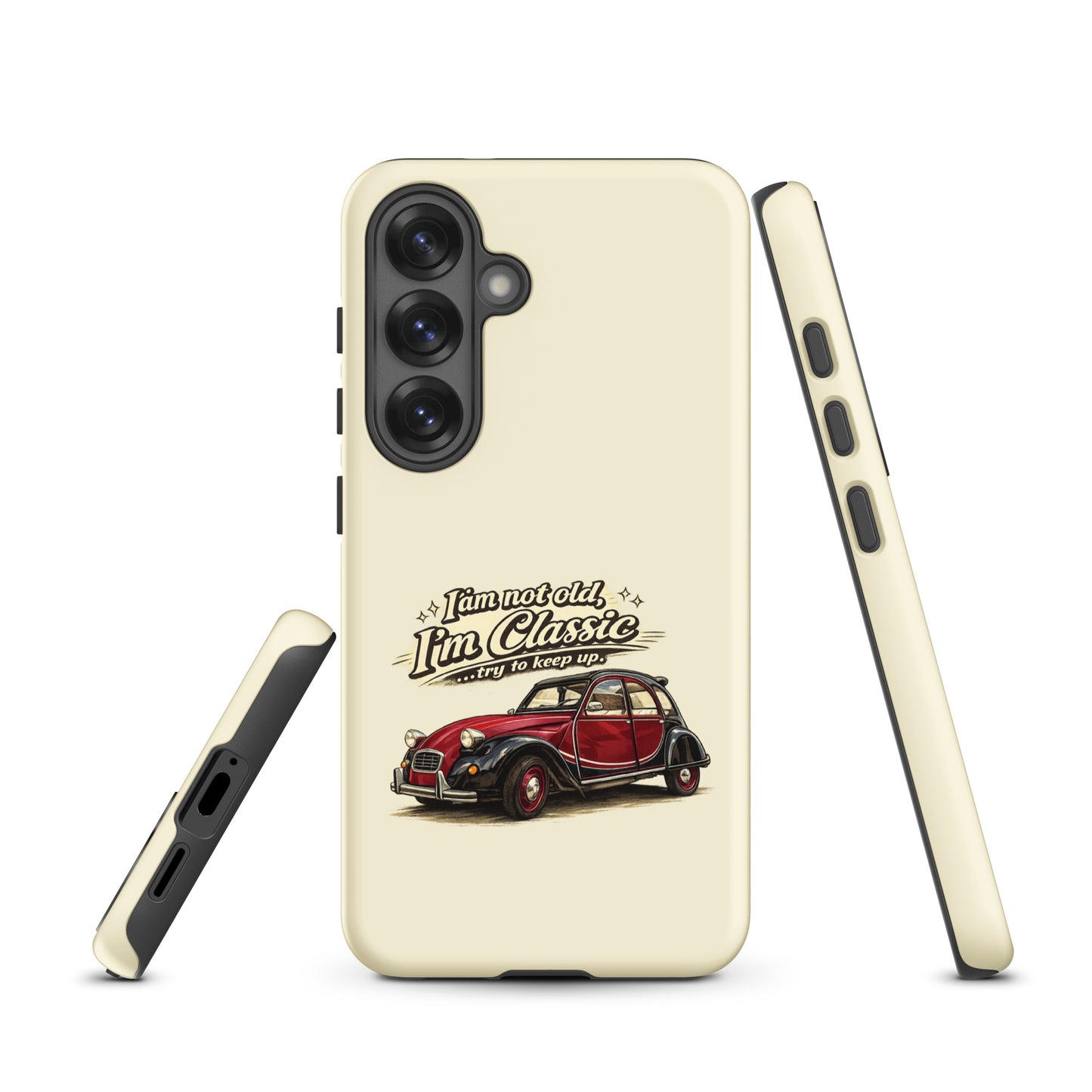 Coque de téléphone Samsung Tough Case – Étui d'illustration vintage Citroën 2CV Charleston