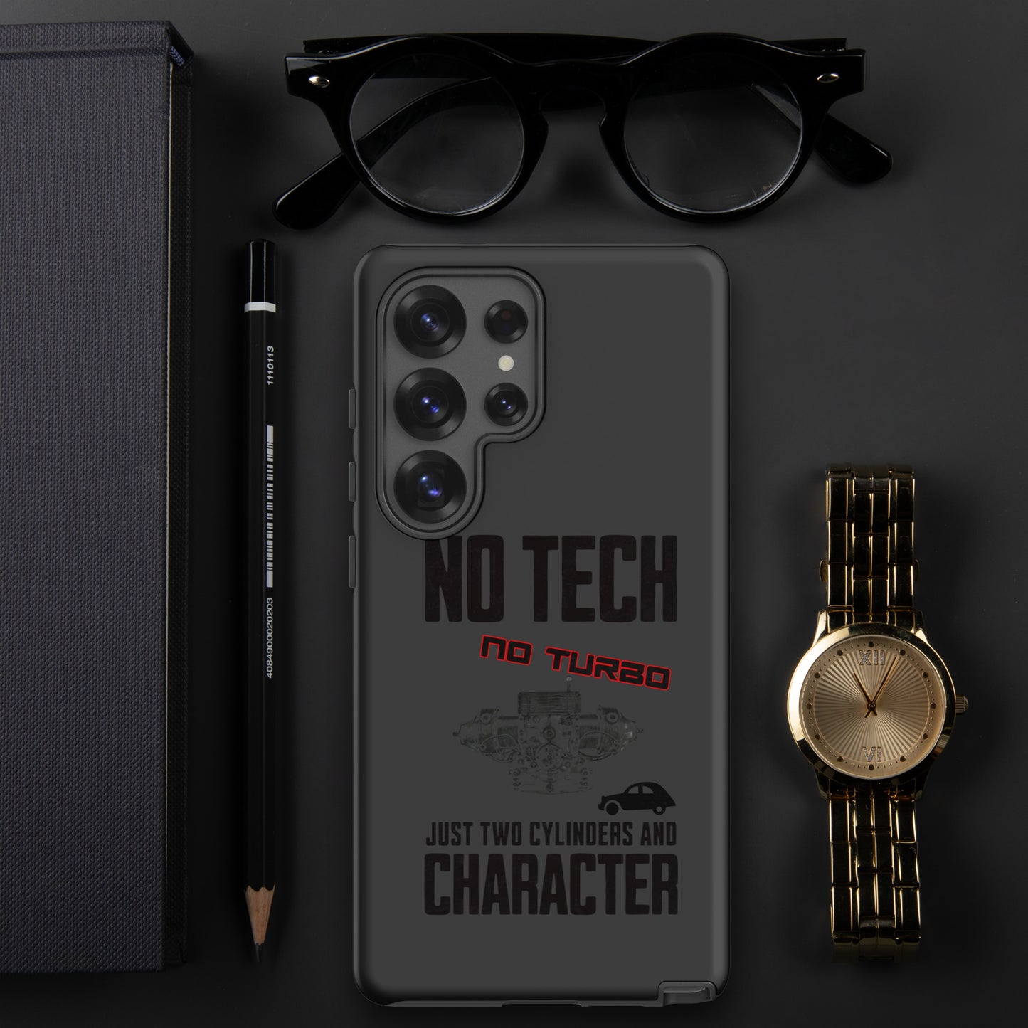 Coque de téléphone Samsung Tough Case – Coque design Moteur Citroën Type A « No Tech No Turbo »