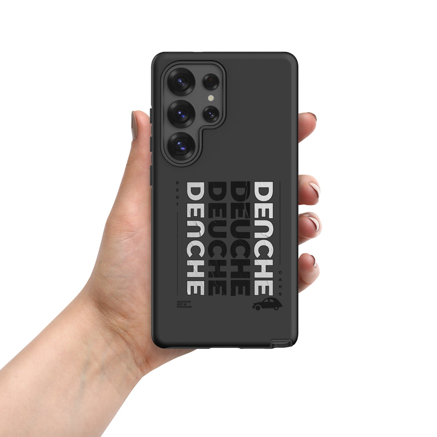 Coque de téléphone Samsung Tough Case – Design typographique « Deuche » (Citroën 2CV)