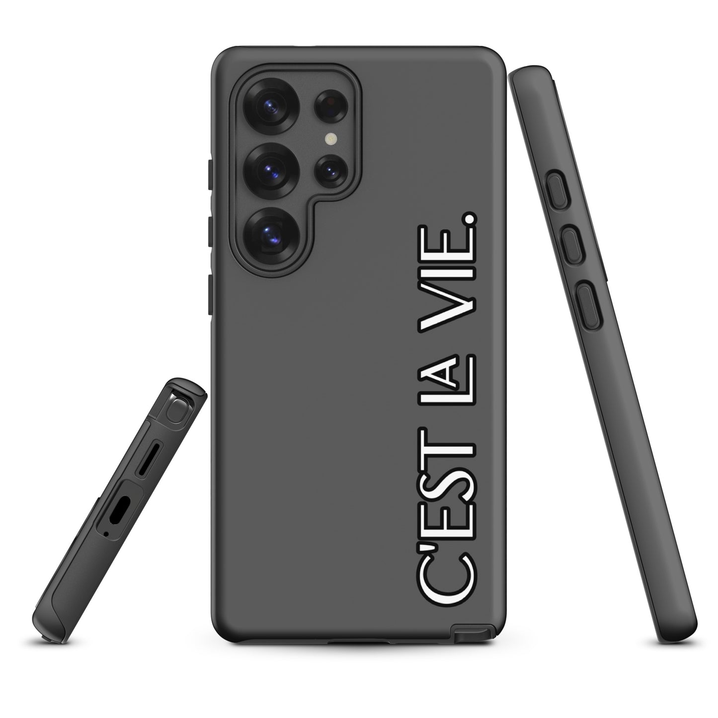 Samsung Tough Case Phone Case – “C’est la Vie” Minimalist Design Case